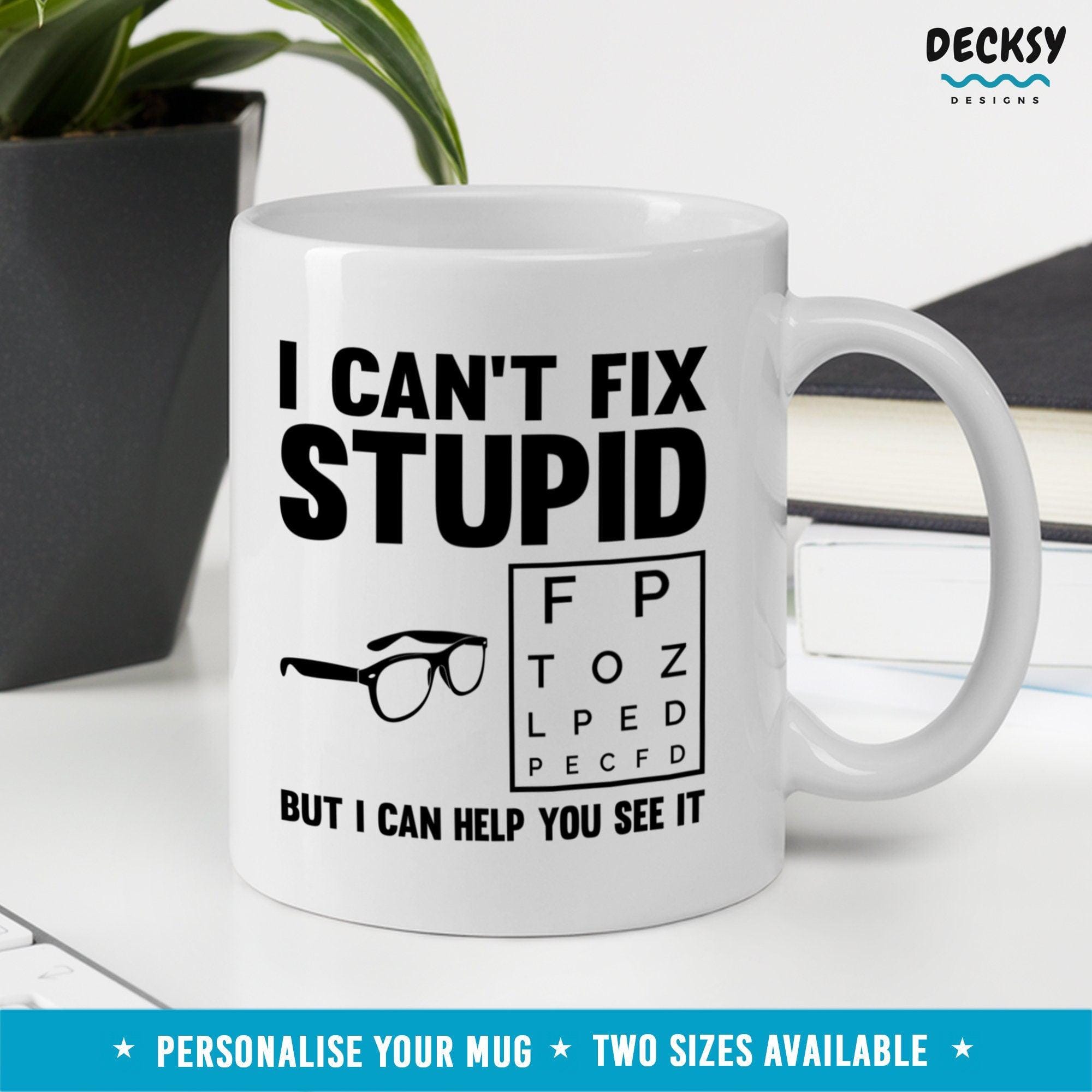 Optometrist Mug, Gift For Optometrist-Home & Living:Kitchen & Dining:Drink & Barware:Drinkware:Mugs-DecksyDesigns-11 Oz-NO PERSONALISATION-DecksyDesigns