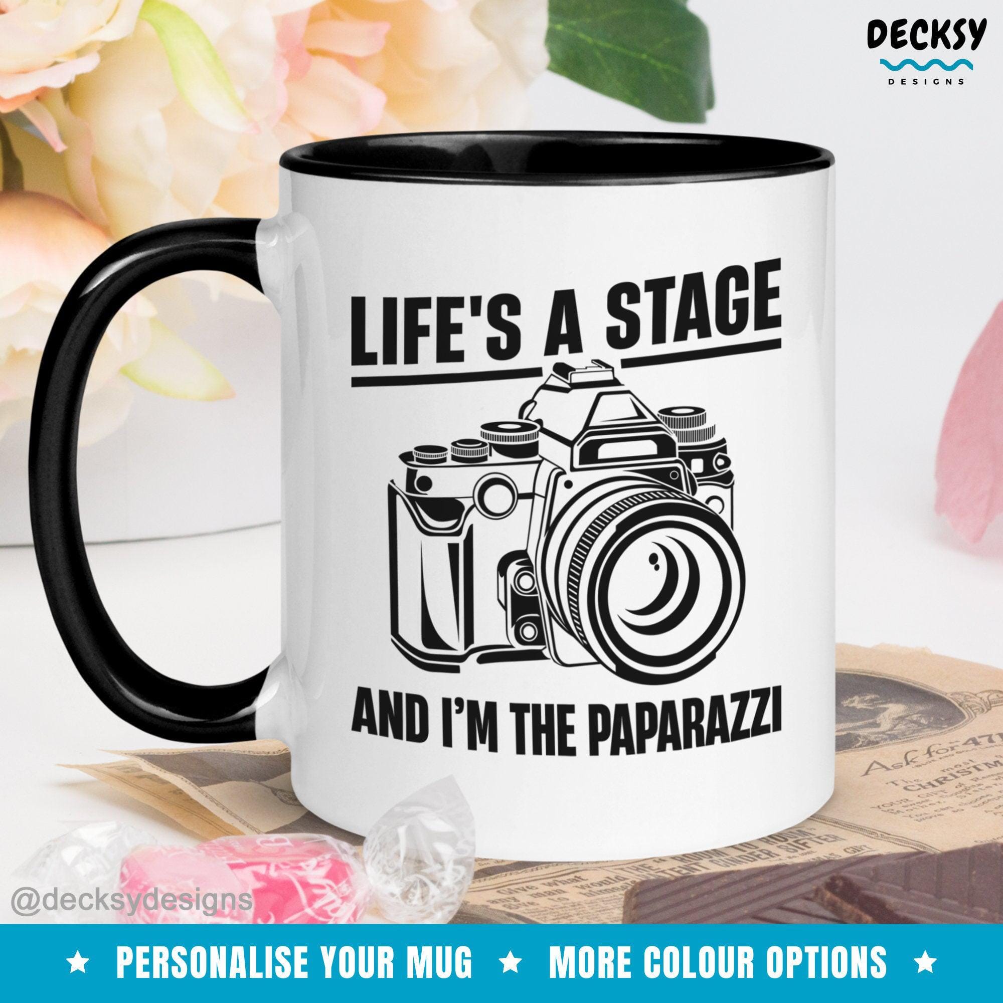 Photography Mug, Custom Gift for Photographer-Home & Living:Kitchen & Dining:Drink & Barware:Drinkware:Mugs-DecksyDesigns-White Mug 11 oz-NO PERSONALISATION-DecksyDesigns