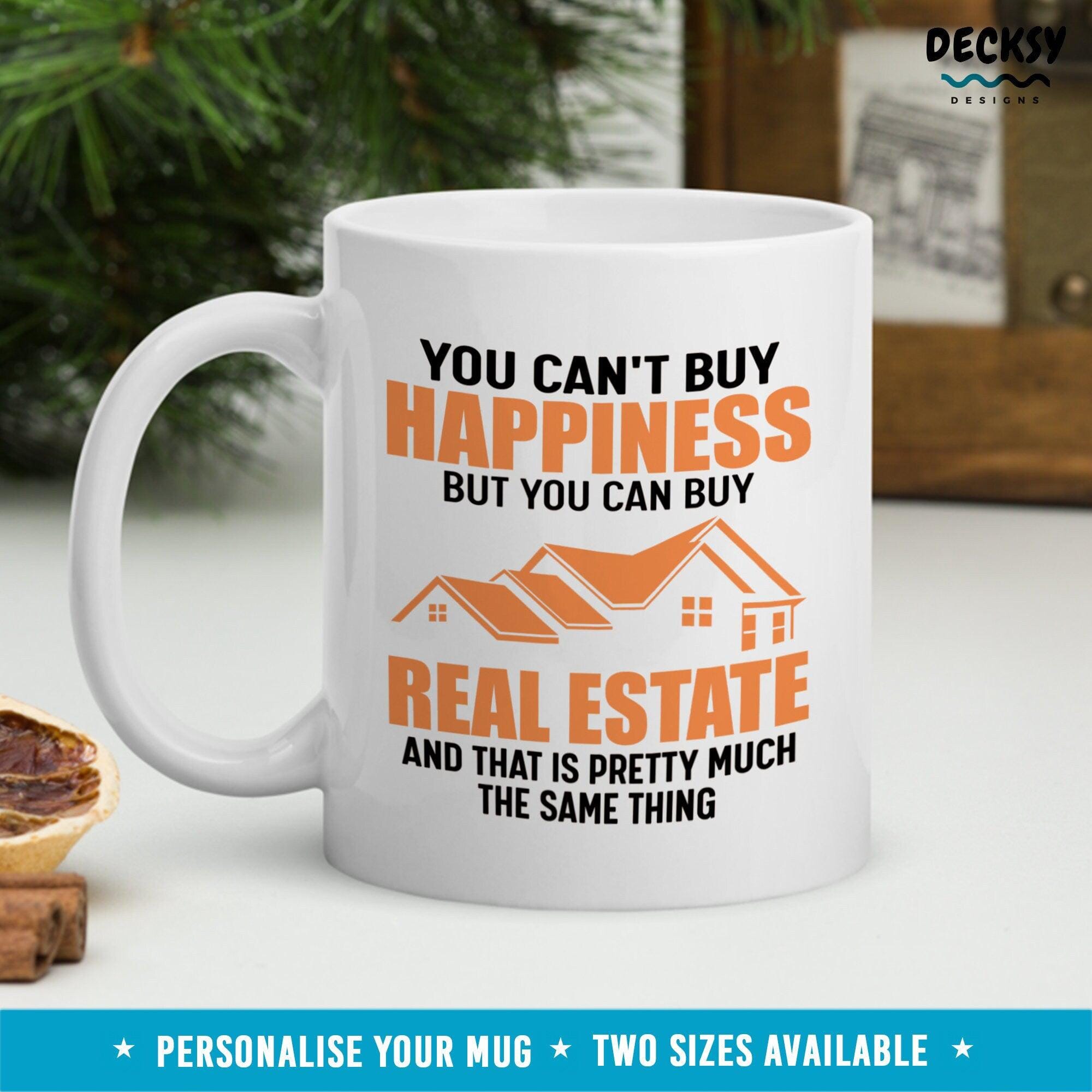 Real Estate Mug, Gift For Realtor-Home & Living:Kitchen & Dining:Drink & Barware:Drinkware:Mugs-DecksyDesigns-11 Oz-NO PERSONALISATION-DecksyDesigns