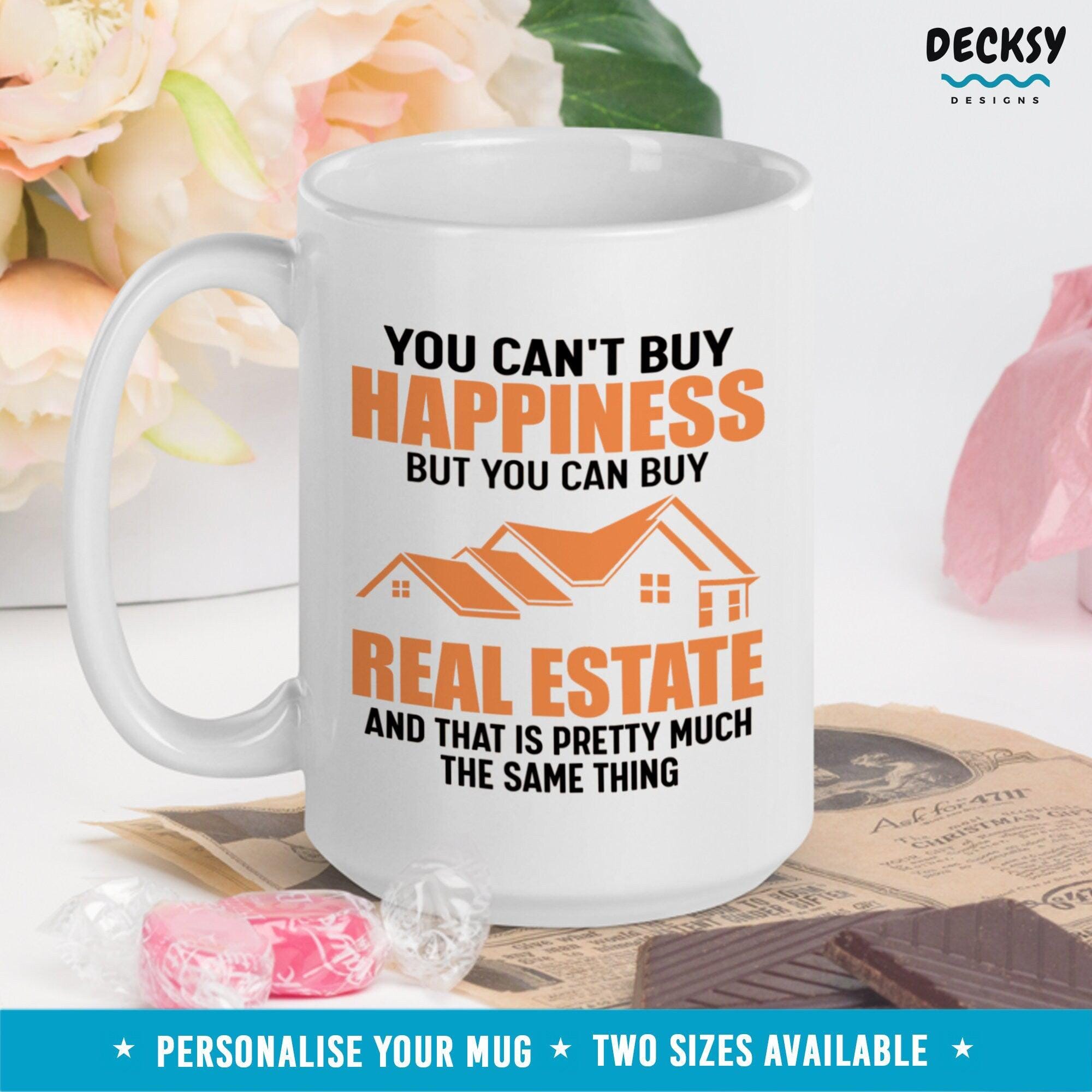 Real Estate Mug, Gift For Realtor-Home & Living:Kitchen & Dining:Drink & Barware:Drinkware:Mugs-DecksyDesigns-11 Oz-NO PERSONALISATION-DecksyDesigns