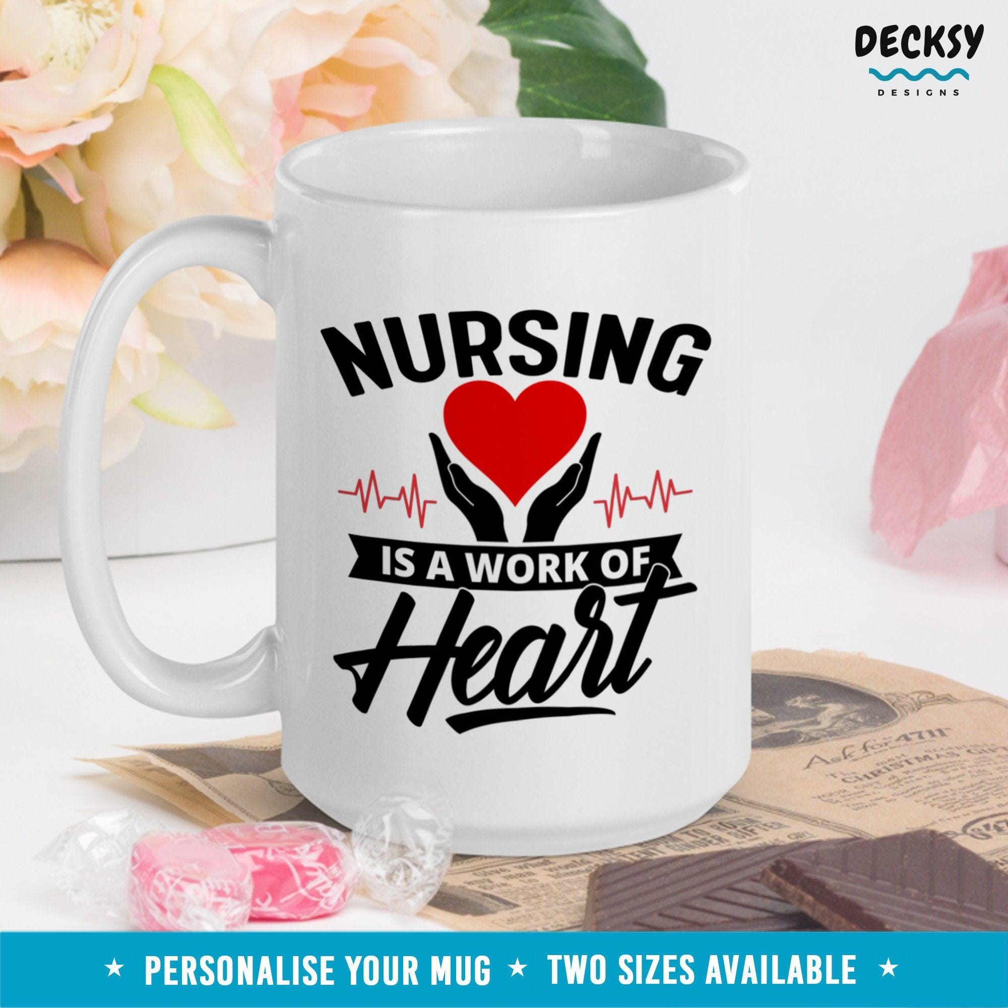 Registered Nurse Mug, Emergency Nurse Coffee Gift-Home & Living:Kitchen & Dining:Drink & Barware:Drinkware:Mugs-DecksyDesigns-11 Oz-NO PERSONALISATION-DecksyDesigns