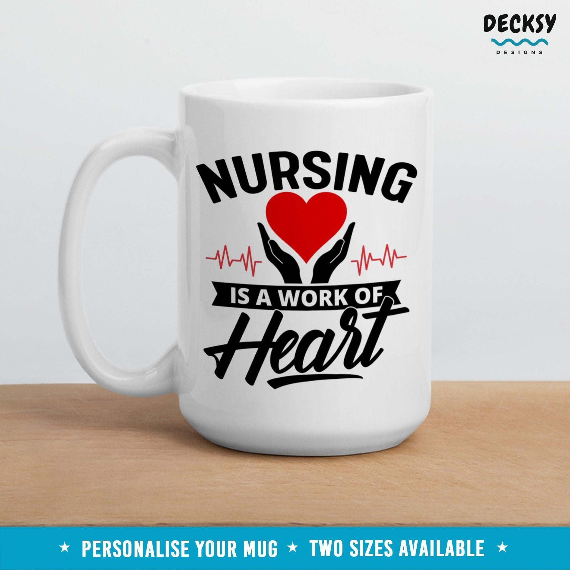 Registered Nurse Mug, Emergency Nurse Coffee Gift-Home & Living:Kitchen & Dining:Drink & Barware:Drinkware:Mugs-DecksyDesigns-11 Oz-NO PERSONALISATION-DecksyDesigns