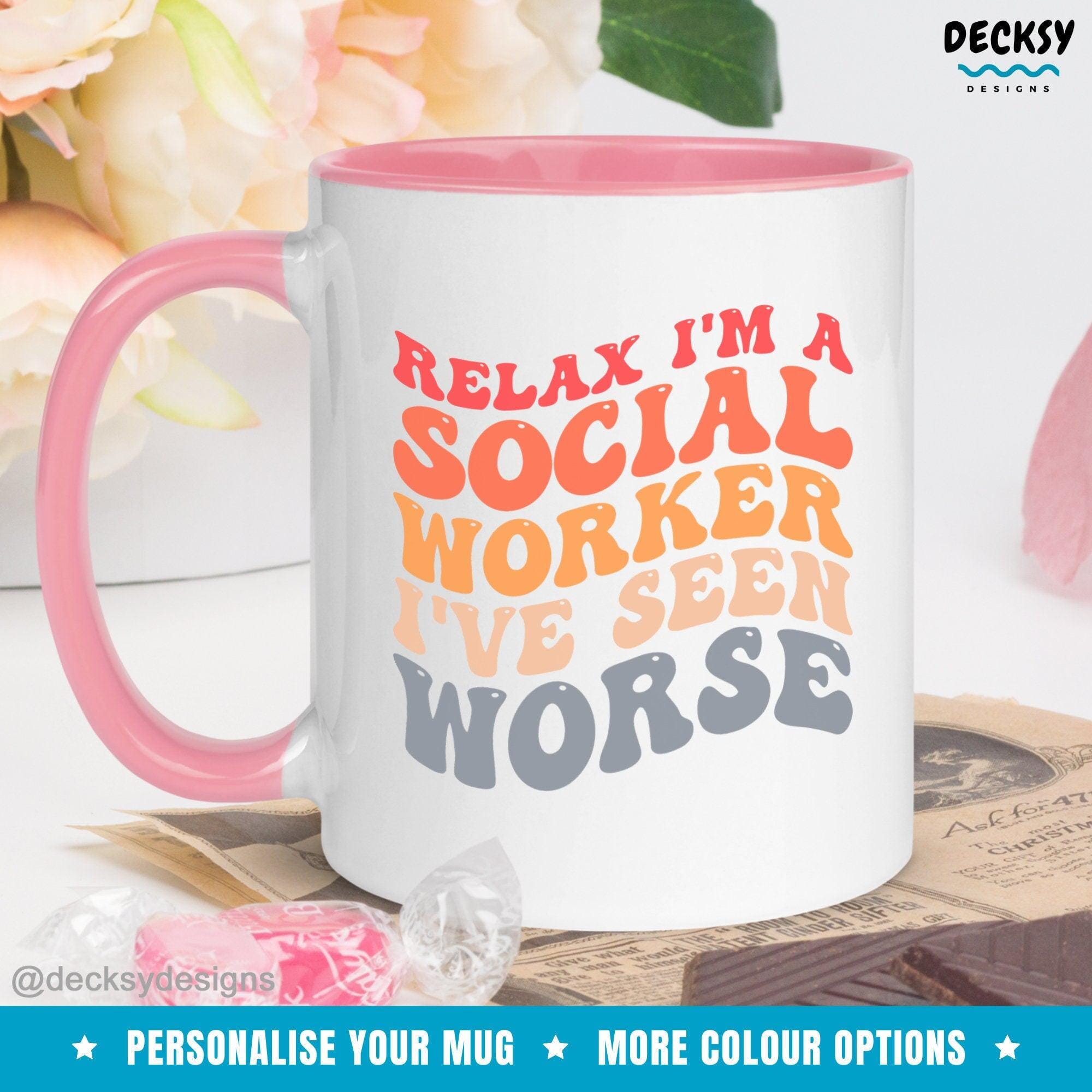 Social Worker Gift, Personalised Social Work Coffee Mug-Home & Living:Kitchen & Dining:Drink & Barware:Drinkware:Mugs-DecksyDesigns-White Mug 11 oz-NO PERSONALISATION-DecksyDesigns