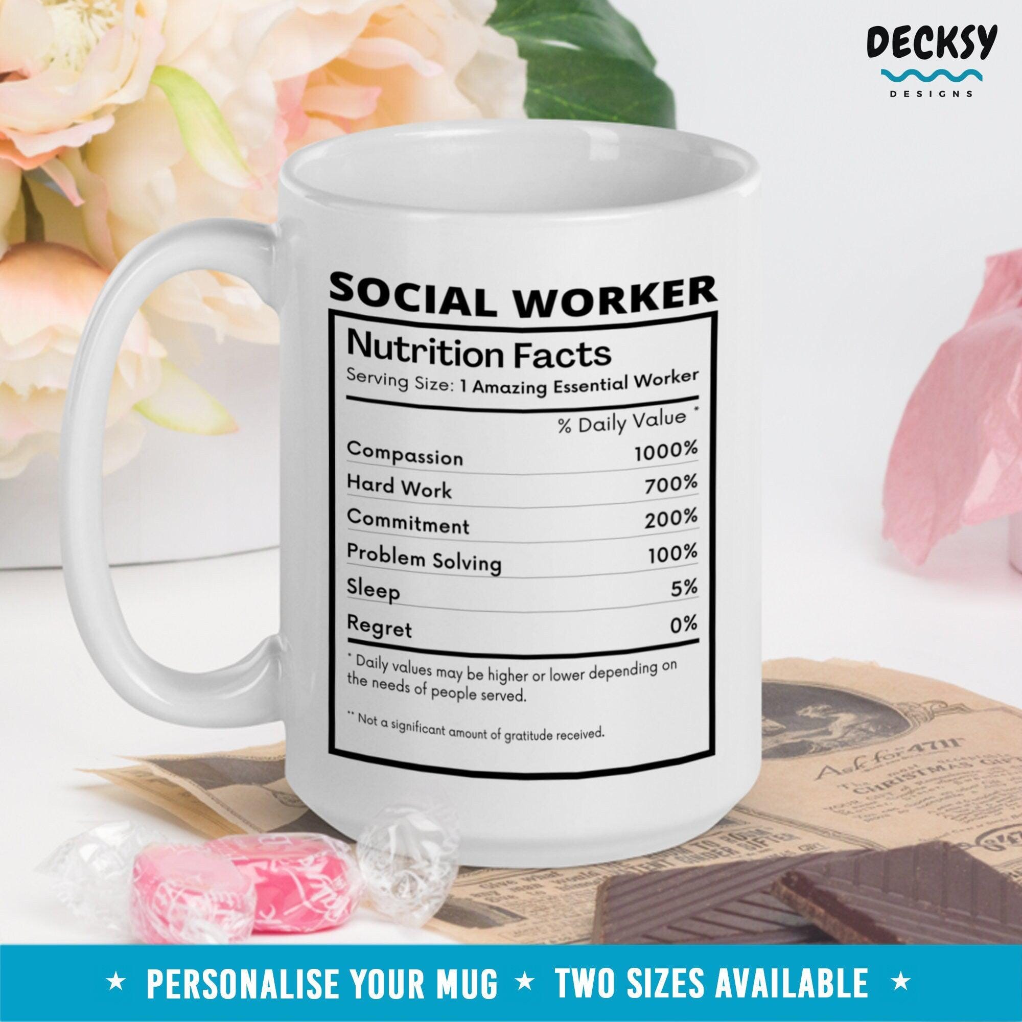 Social Worker Gift, Social Work Student Coffee Mug-Home & Living:Kitchen & Dining:Drink & Barware:Drinkware:Mugs-DecksyDesigns-11 Oz-NO PERSONALISATION-DecksyDesigns