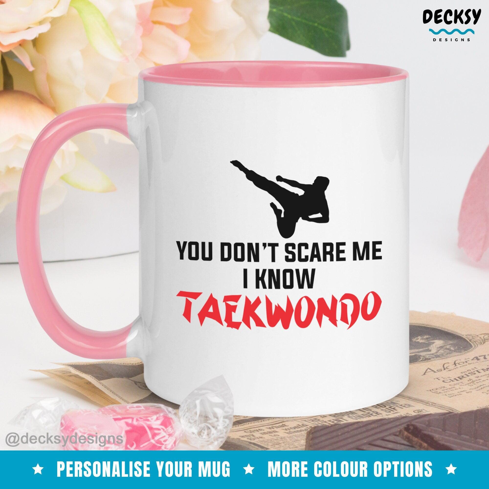 Taekwondo Coffee Mug, Martial Artist Gift-Home & Living:Kitchen & Dining:Drink & Barware:Drinkware:Mugs-DecksyDesigns-White Mug 11 oz-NO PERSONALISATION-DecksyDesigns