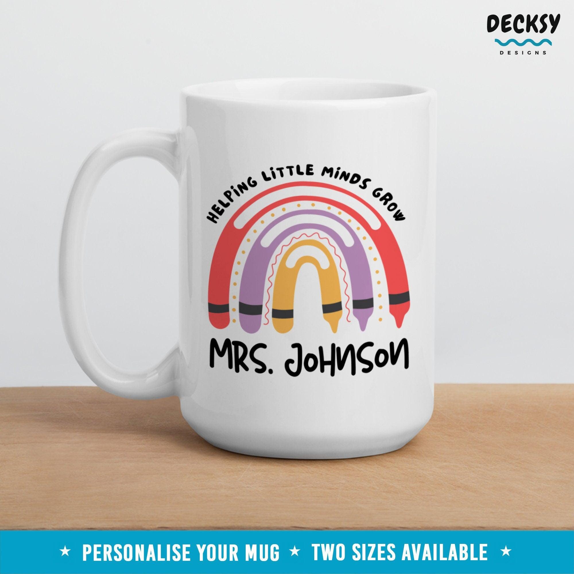 Teacher Name Mug Personalised, Thank You Gift-Home & Living:Kitchen & Dining:Drink & Barware:Drinkware:Mugs-DecksyDesigns-White Mug 11 oz-DecksyDesigns