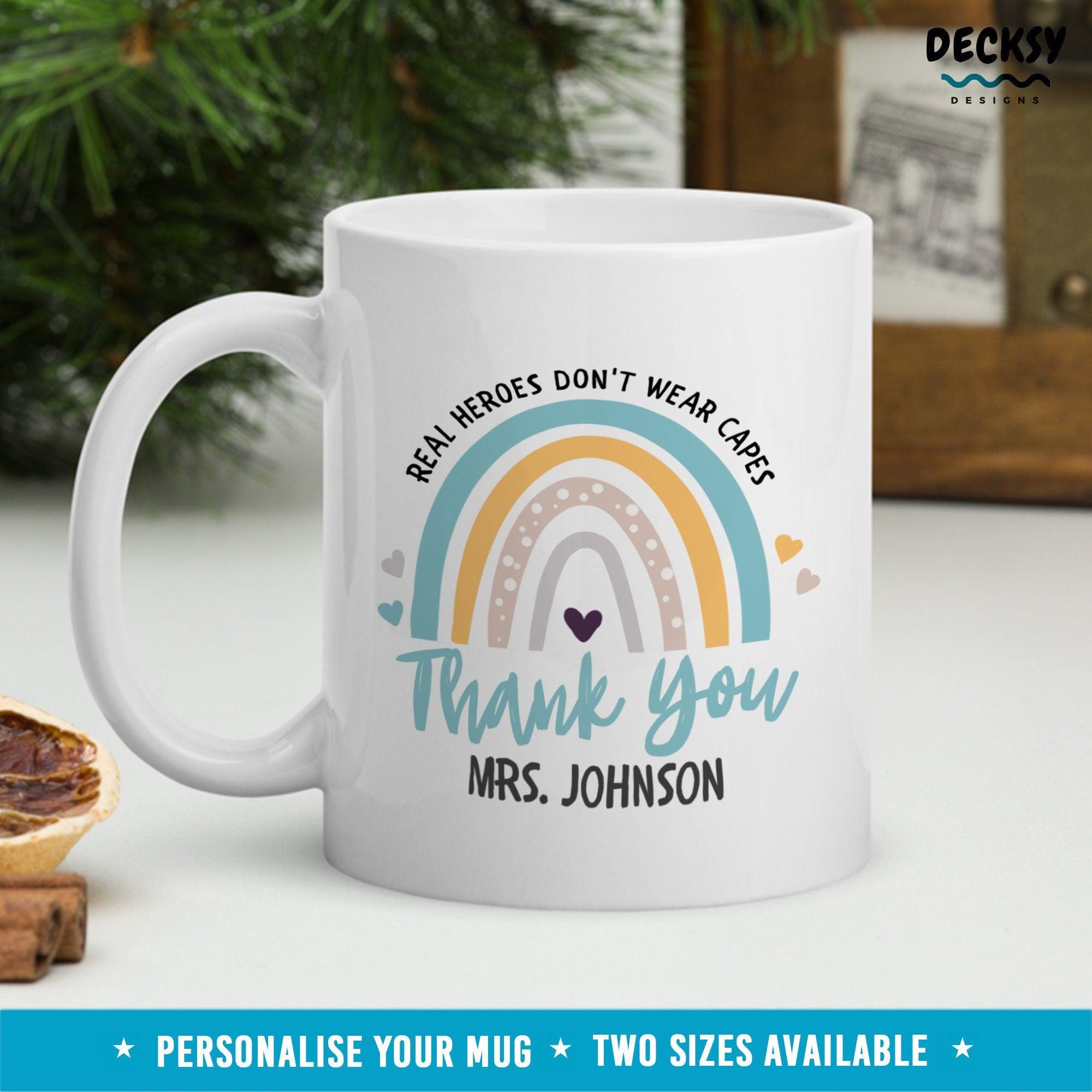 Thank You Teacher Mug, Custom Gift-Home & Living:Kitchen & Dining:Drink & Barware:Drinkware:Mugs-DecksyDesigns-White Mug 11 oz-DecksyDesigns