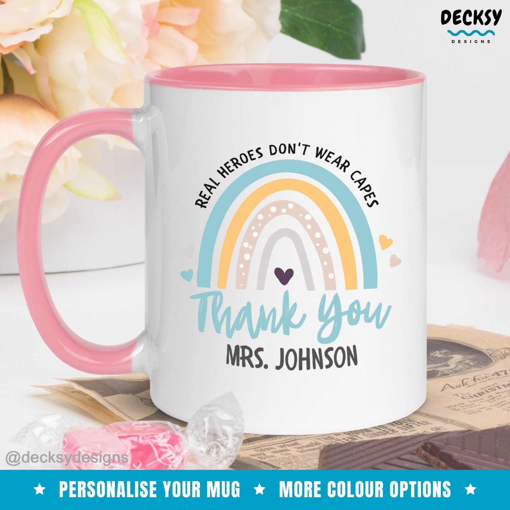 Thank You Teacher Mug, Custom Gift-Home & Living:Kitchen & Dining:Drink & Barware:Drinkware:Mugs-DecksyDesigns-White Mug 11 oz-DecksyDesigns