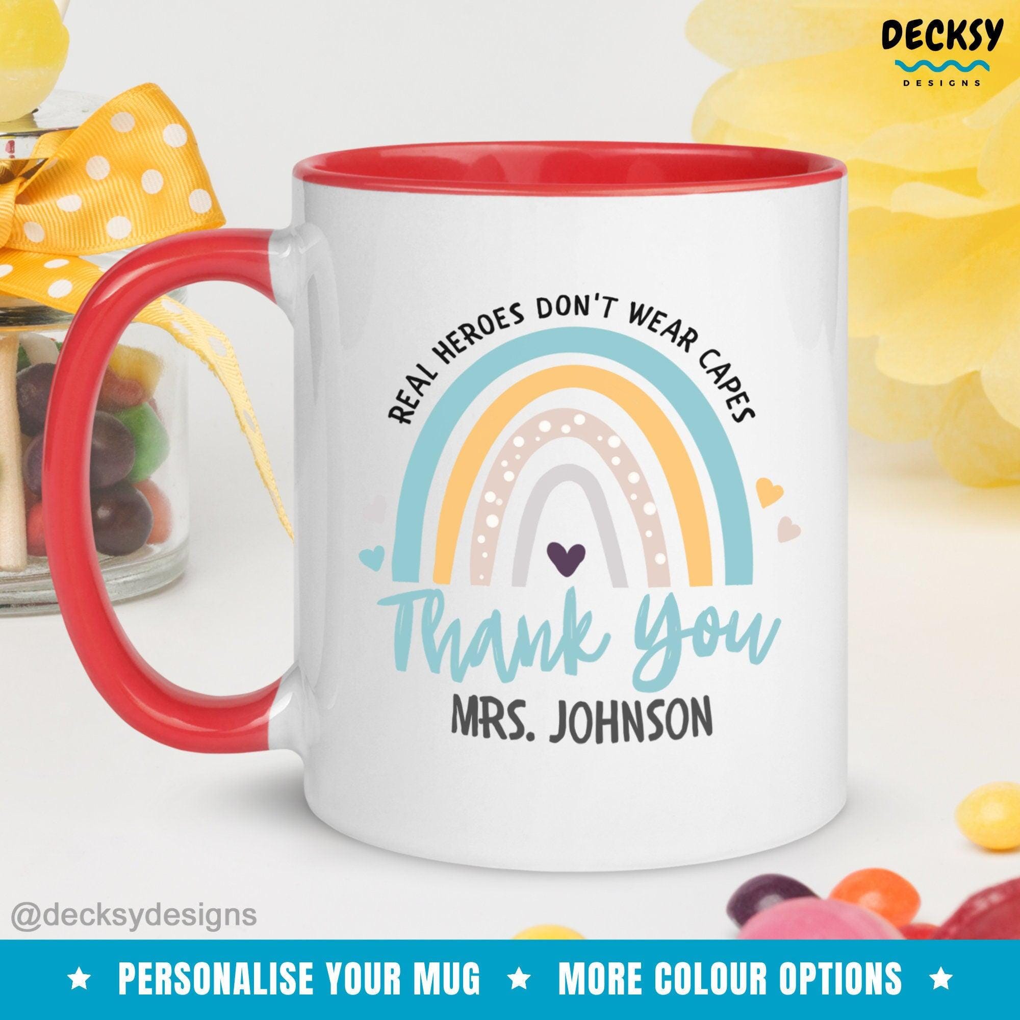 Thank You Teacher Mug, Custom Gift-Home & Living:Kitchen & Dining:Drink & Barware:Drinkware:Mugs-DecksyDesigns-White Mug 11 oz-DecksyDesigns