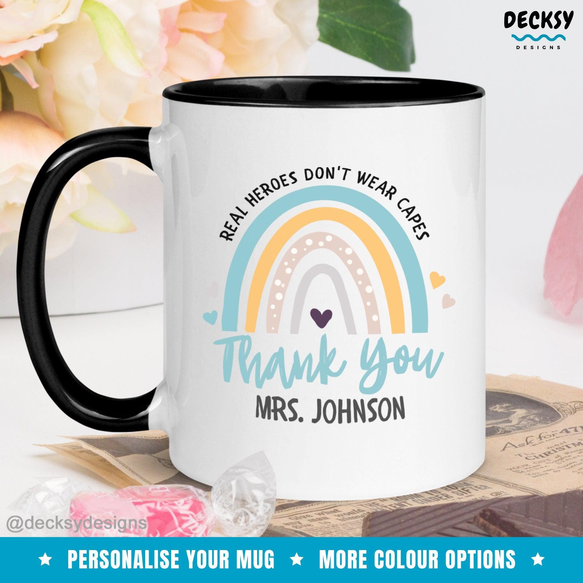 Thank You Teacher Mug, Custom Gift-Home & Living:Kitchen & Dining:Drink & Barware:Drinkware:Mugs-DecksyDesigns-White Mug 11 oz-DecksyDesigns