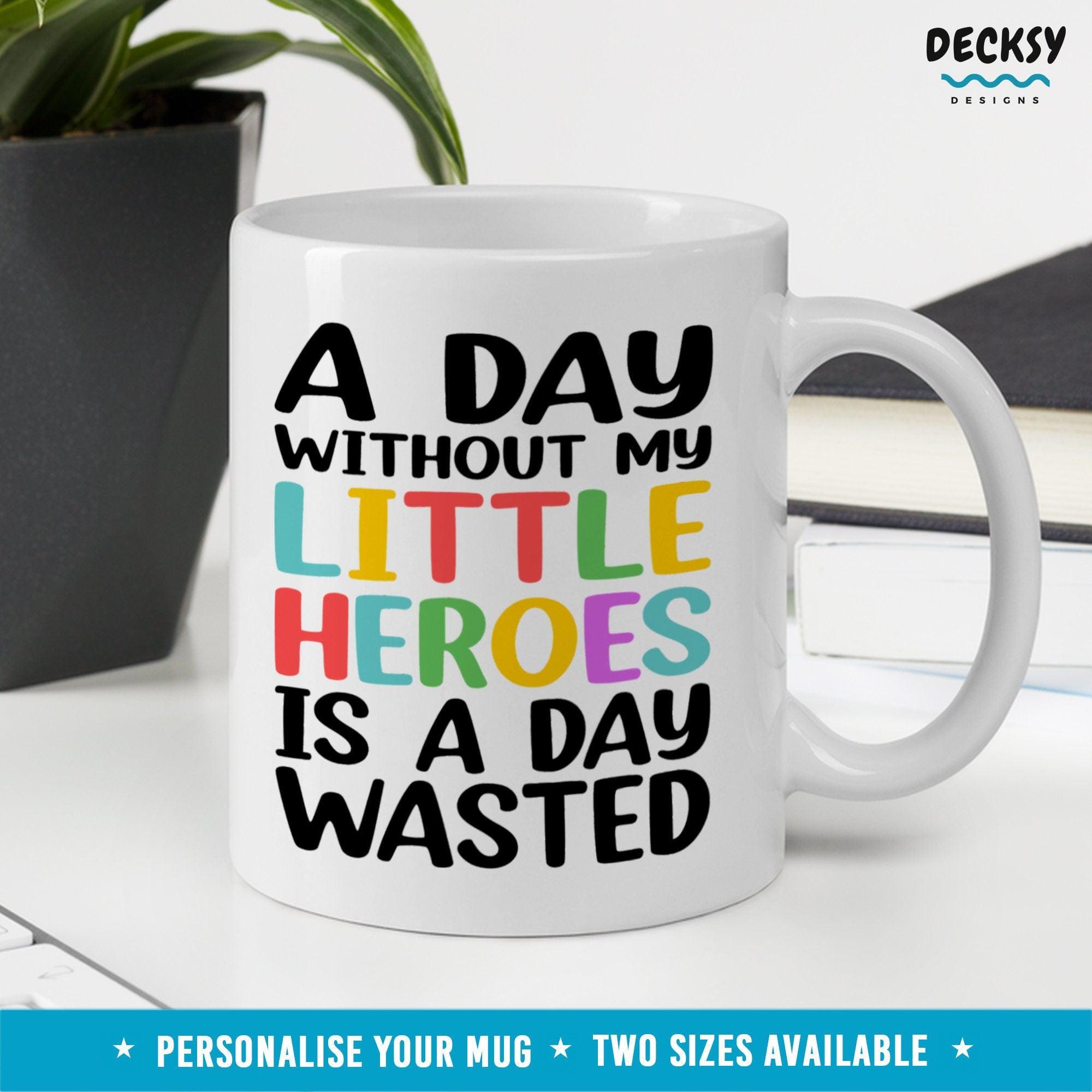 Toddler Teacher Mug, Kindergarten Gift-Home & Living:Kitchen & Dining:Drink & Barware:Drinkware:Mugs-DecksyDesigns-11 Oz-NO PERSONALISATION-DecksyDesigns