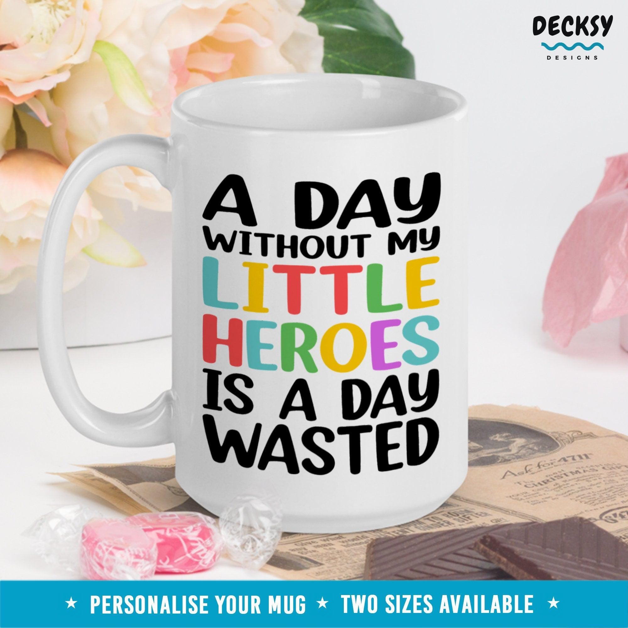 Toddler Teacher Mug, Kindergarten Gift-Home & Living:Kitchen & Dining:Drink & Barware:Drinkware:Mugs-DecksyDesigns-11 Oz-NO PERSONALISATION-DecksyDesigns