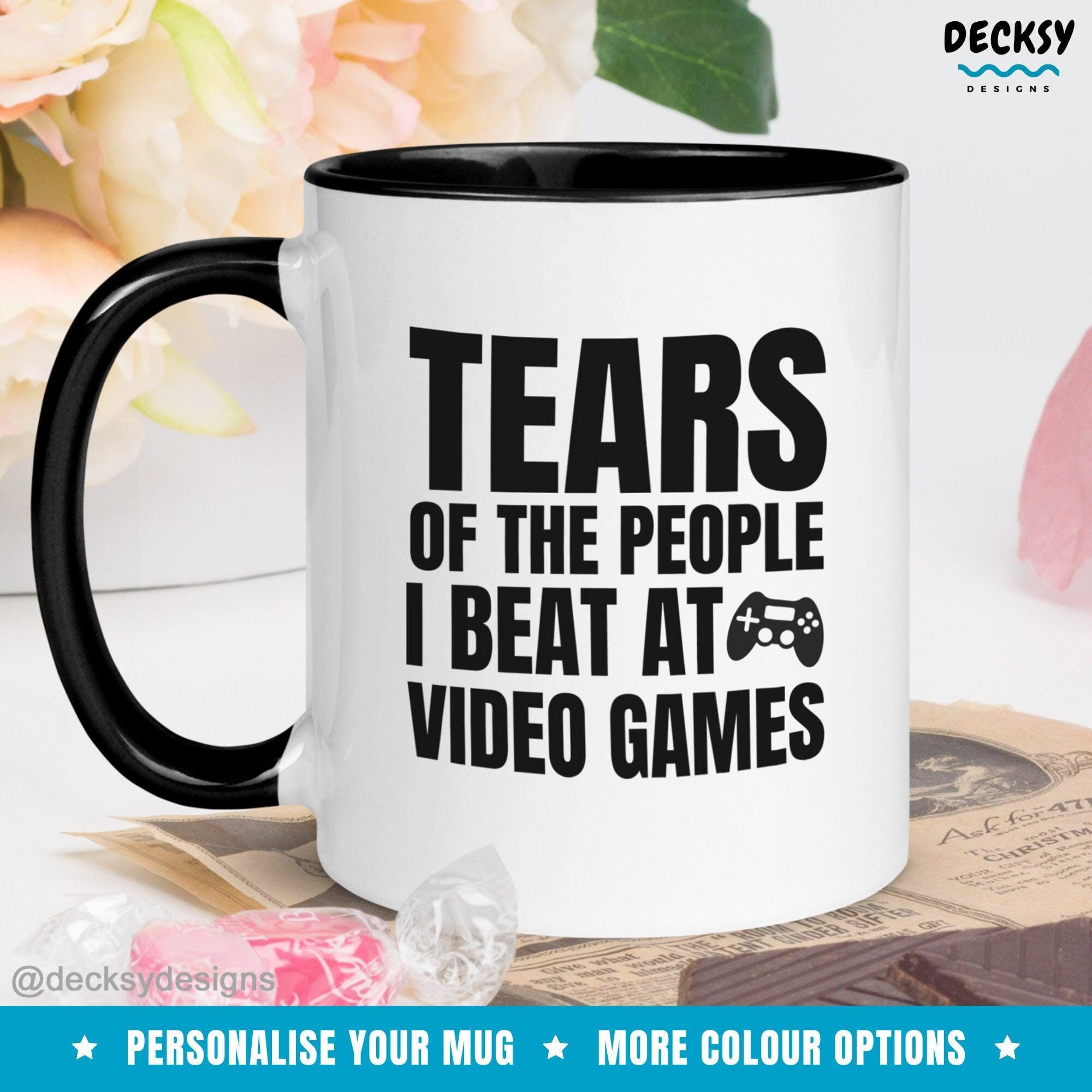 Video Game Coffee Mug, Gaming Gift-Home & Living:Kitchen & Dining:Drink & Barware:Drinkware:Mugs-DecksyDesigns-White Mug 11 oz-NO PERSONALISATION-DecksyDesigns