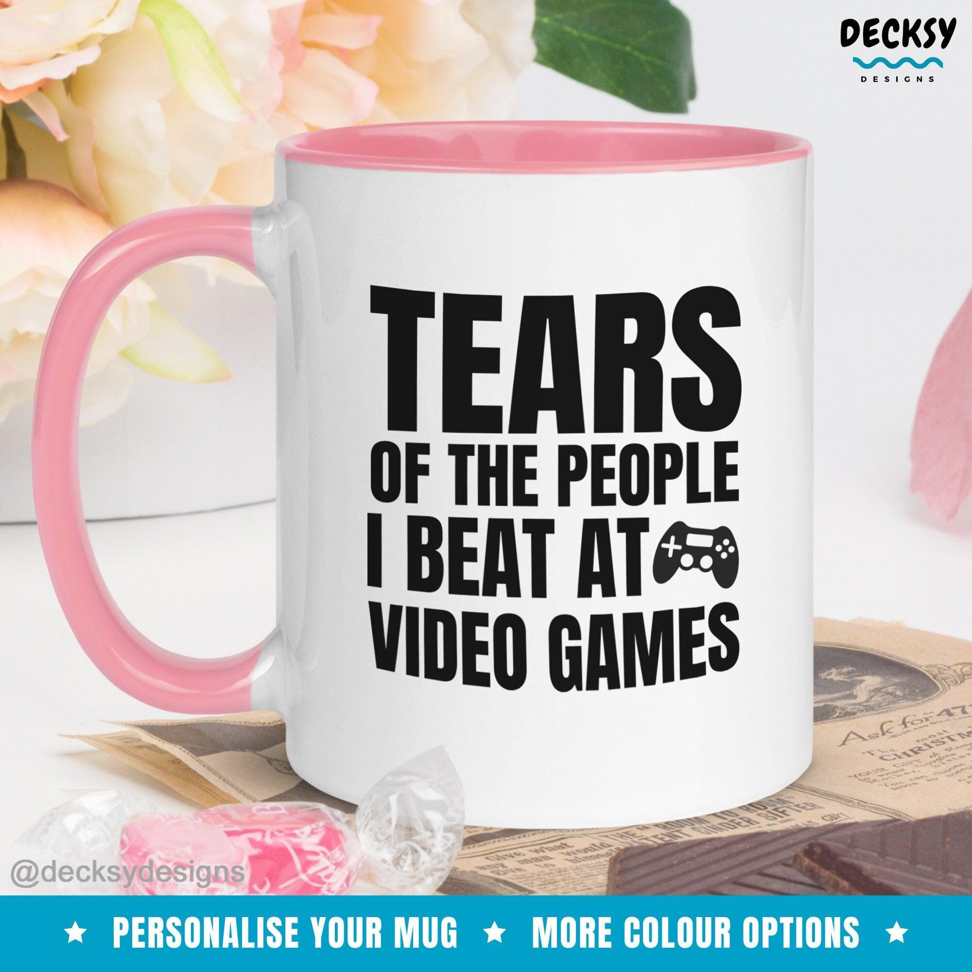 Video Game Coffee Mug, Gaming Gift-Home & Living:Kitchen & Dining:Drink & Barware:Drinkware:Mugs-DecksyDesigns-White Mug 11 oz-NO PERSONALISATION-DecksyDesigns