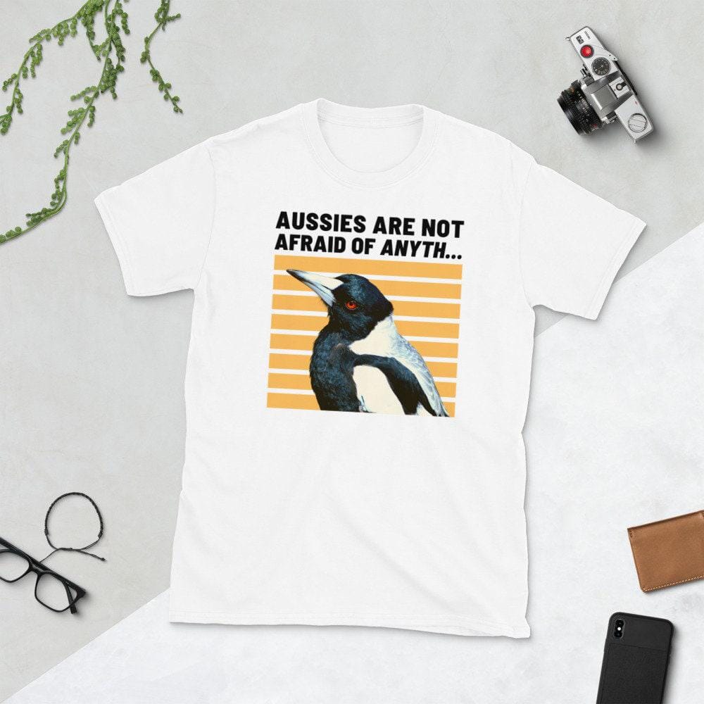 Angry Magpie Shirt, Funny Australia Outdoor Gift-Clothing:Gender-Neutral Adult Clothing:Tops & Tees:T-shirts-DecksyDesigns