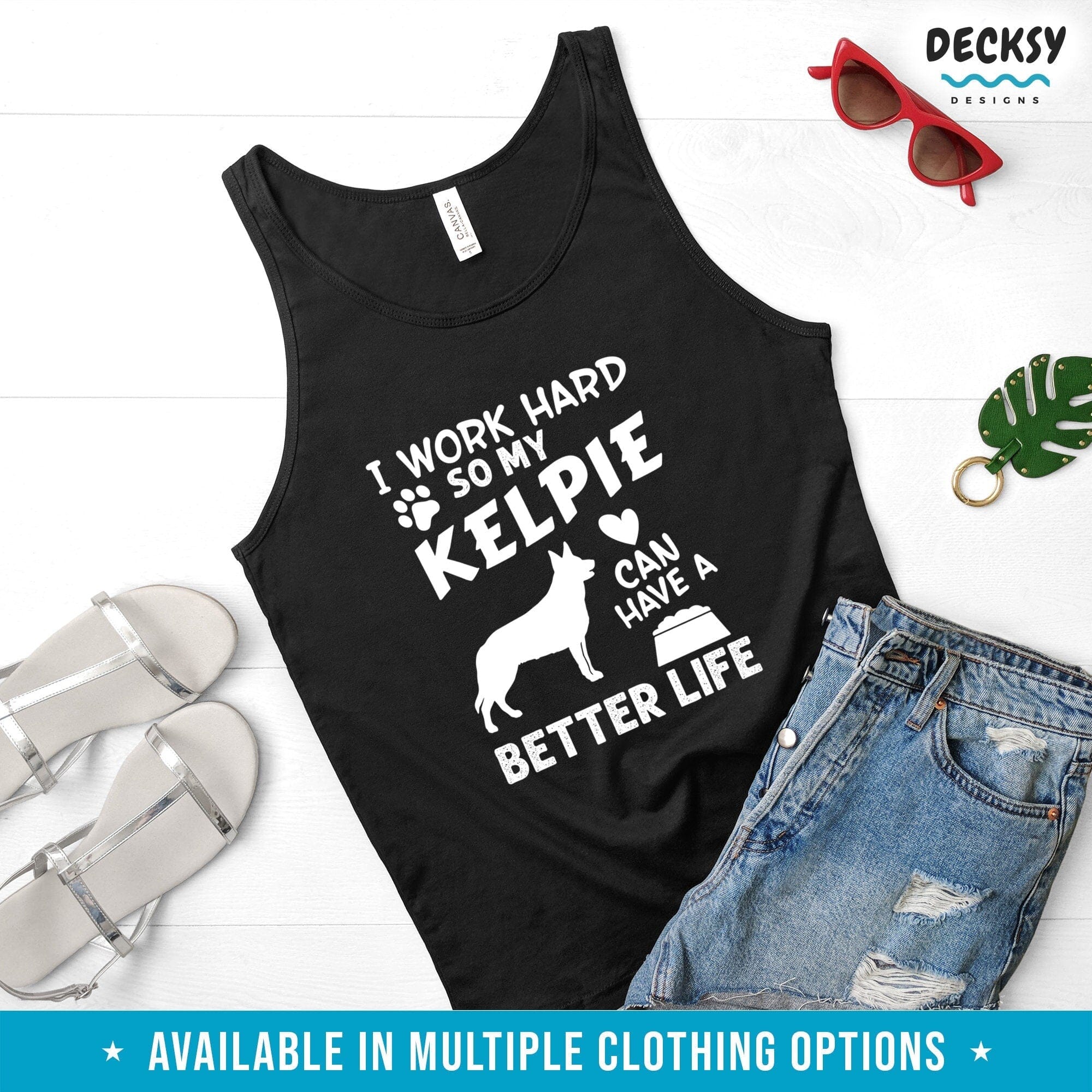 Australian Kelpie Shirt, Dog Parent Gift-Clothing:Gender-Neutral Adult Clothing:Tops & Tees:T-shirts:Graphic Tees-DecksyDesigns