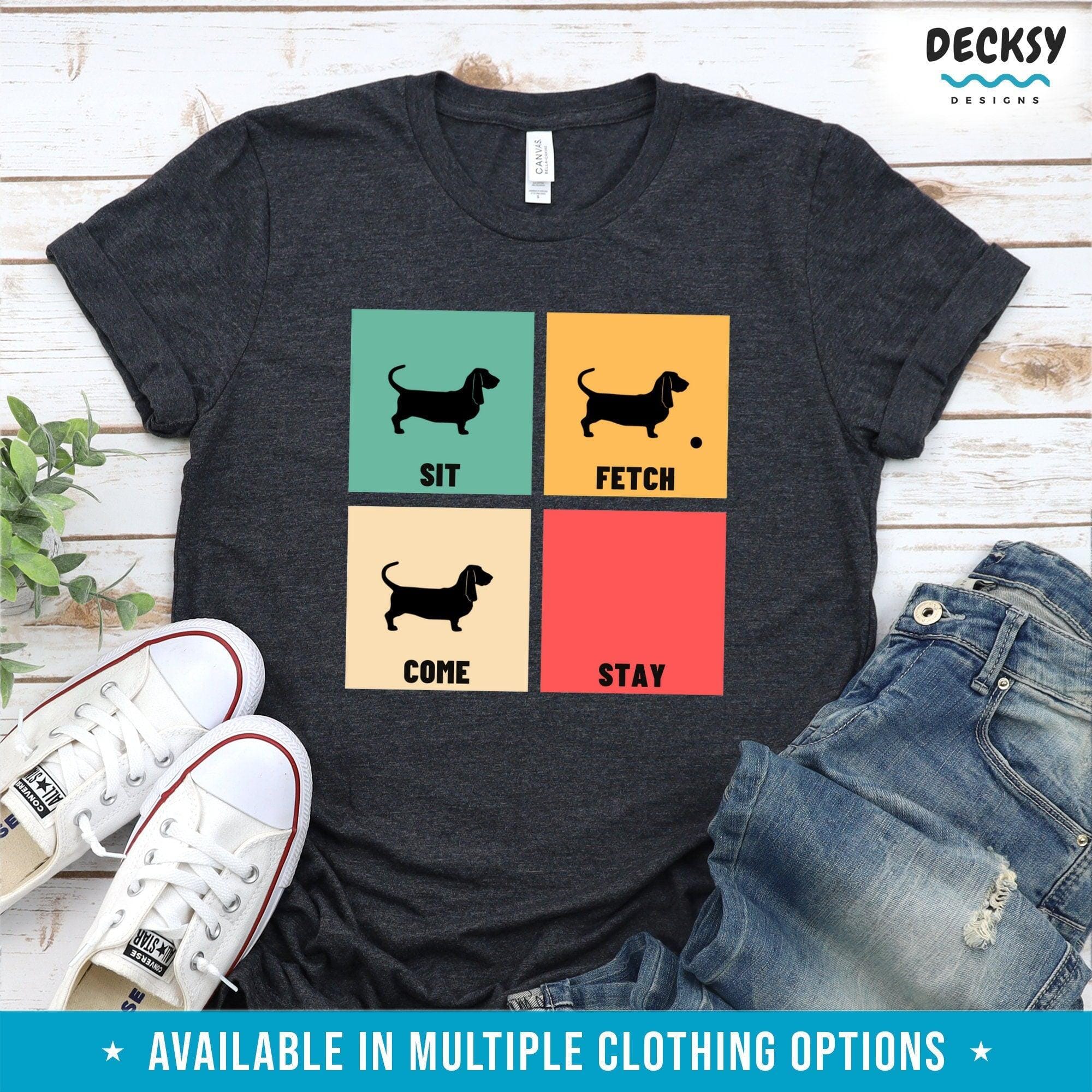 Basset Hound Shirt, Dog Lover Gift-Clothing:Gender-Neutral Adult Clothing:Tops & Tees:T-shirts:Graphic Tees-DecksyDesigns