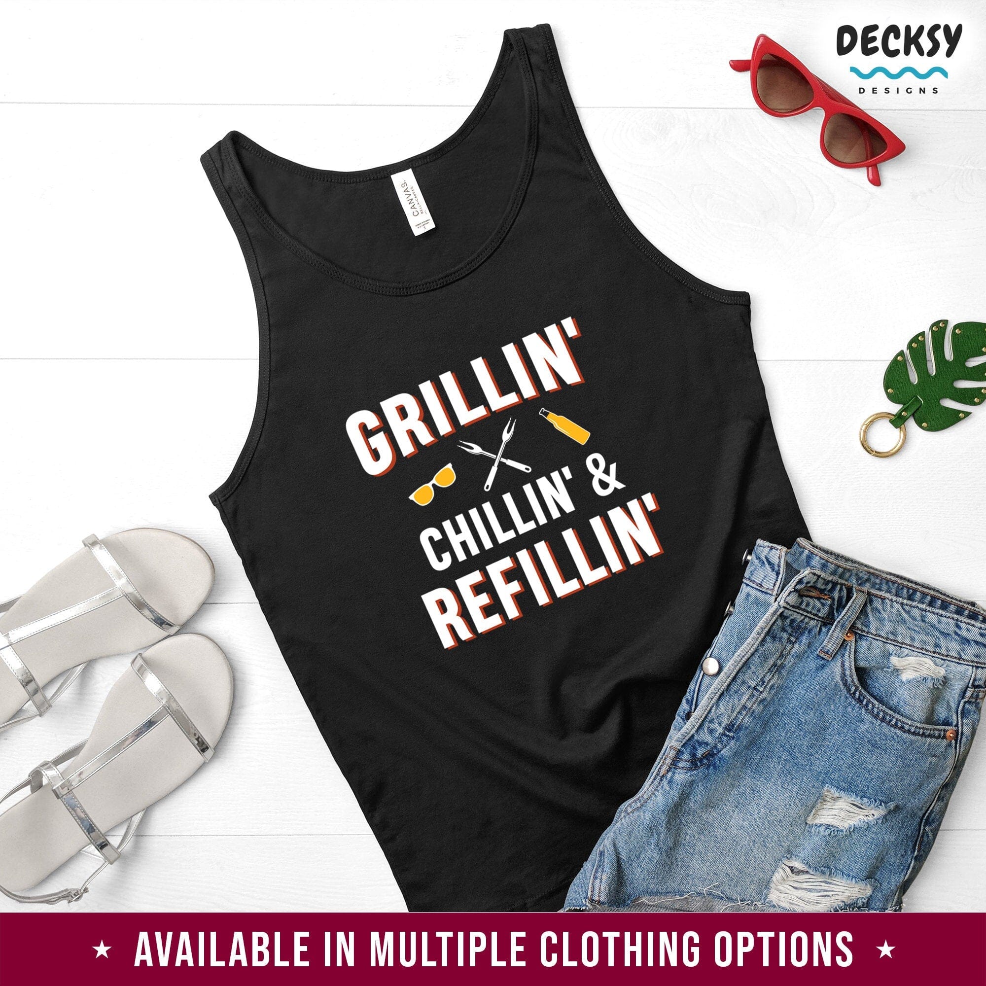 Bbq Shirt, Grill Master Gift-Clothing:Gender-Neutral Adult Clothing:Tops & Tees:T-shirts:Graphic Tees-DecksyDesigns