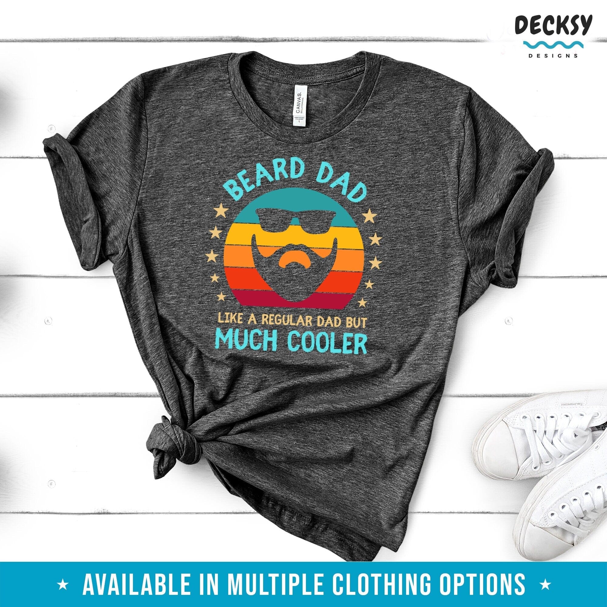 Bearded Dad Shirt, Funny Husband Gift-Clothing:Gender-Neutral Adult Clothing:Tops & Tees:T-shirts:Graphic Tees-DecksyDesigns