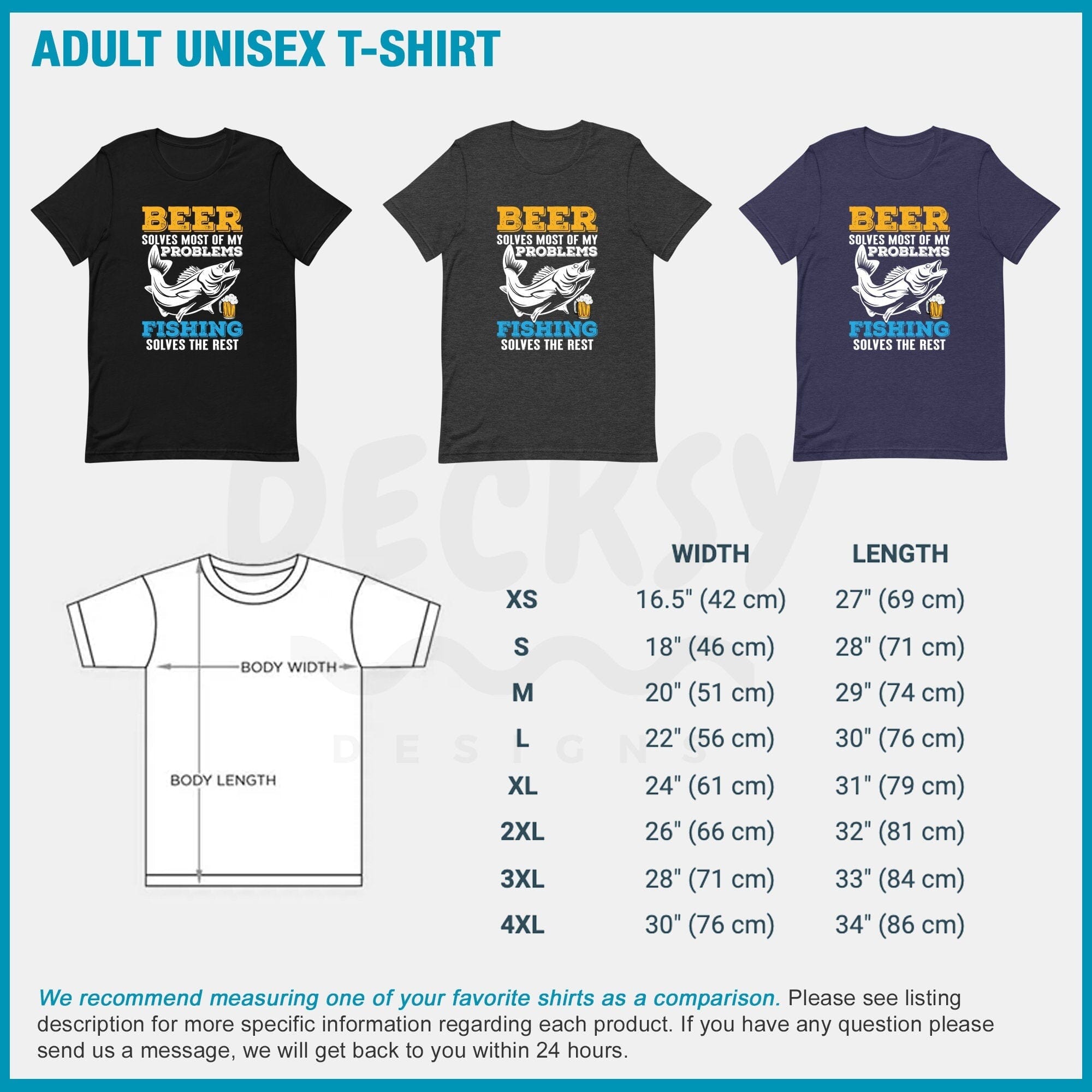 Beer And Fishing Shirt, Fishing Gift-Clothing:Gender-Neutral Adult Clothing:Tops & Tees:T-shirts:Graphic Tees-DecksyDesigns