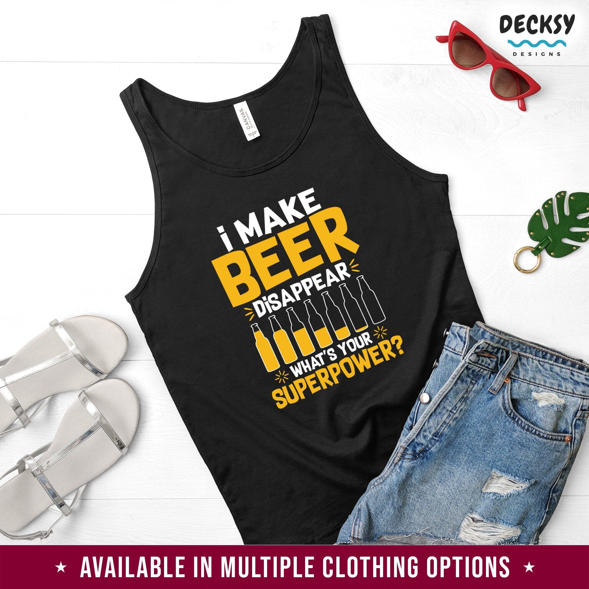 Beer Lover Shirt, Funny Drinking Superpower Gift-Clothing:Gender-Neutral Adult Clothing:Tops & Tees:T-shirts:Graphic Tees-DecksyDesigns