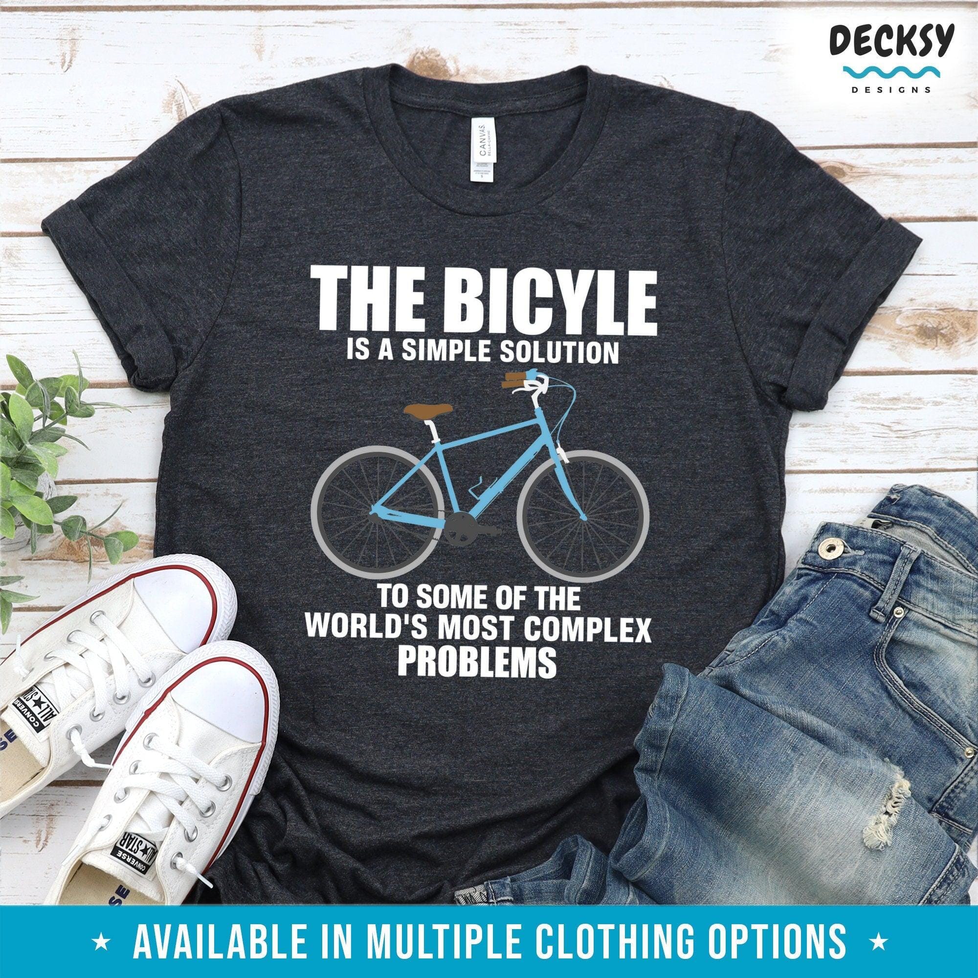 Bicycle Shirt, Cyclist Gift-Clothing:Gender-Neutral Adult Clothing:Tops & Tees:T-shirts:Graphic Tees-DecksyDesigns