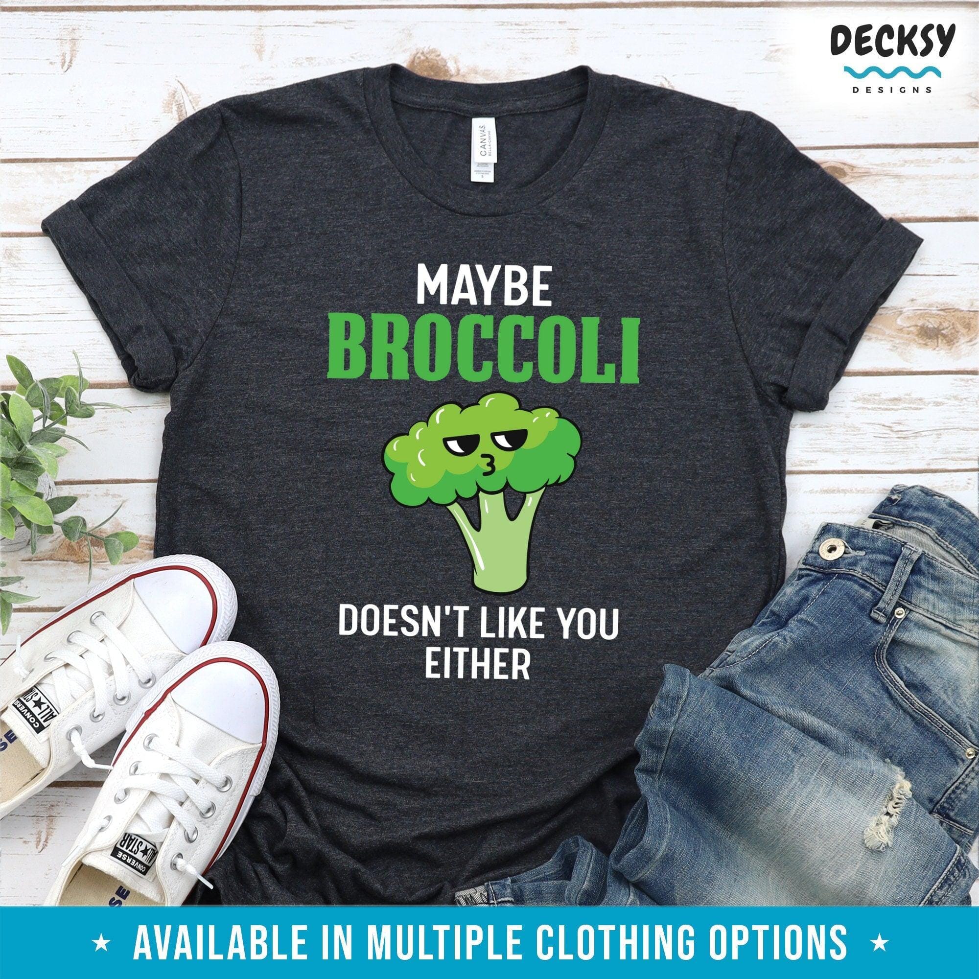 Broccoli Shirt, Vegan Friend Gift-Clothing:Gender-Neutral Adult Clothing:Tops & Tees:T-shirts:Graphic Tees-DecksyDesigns