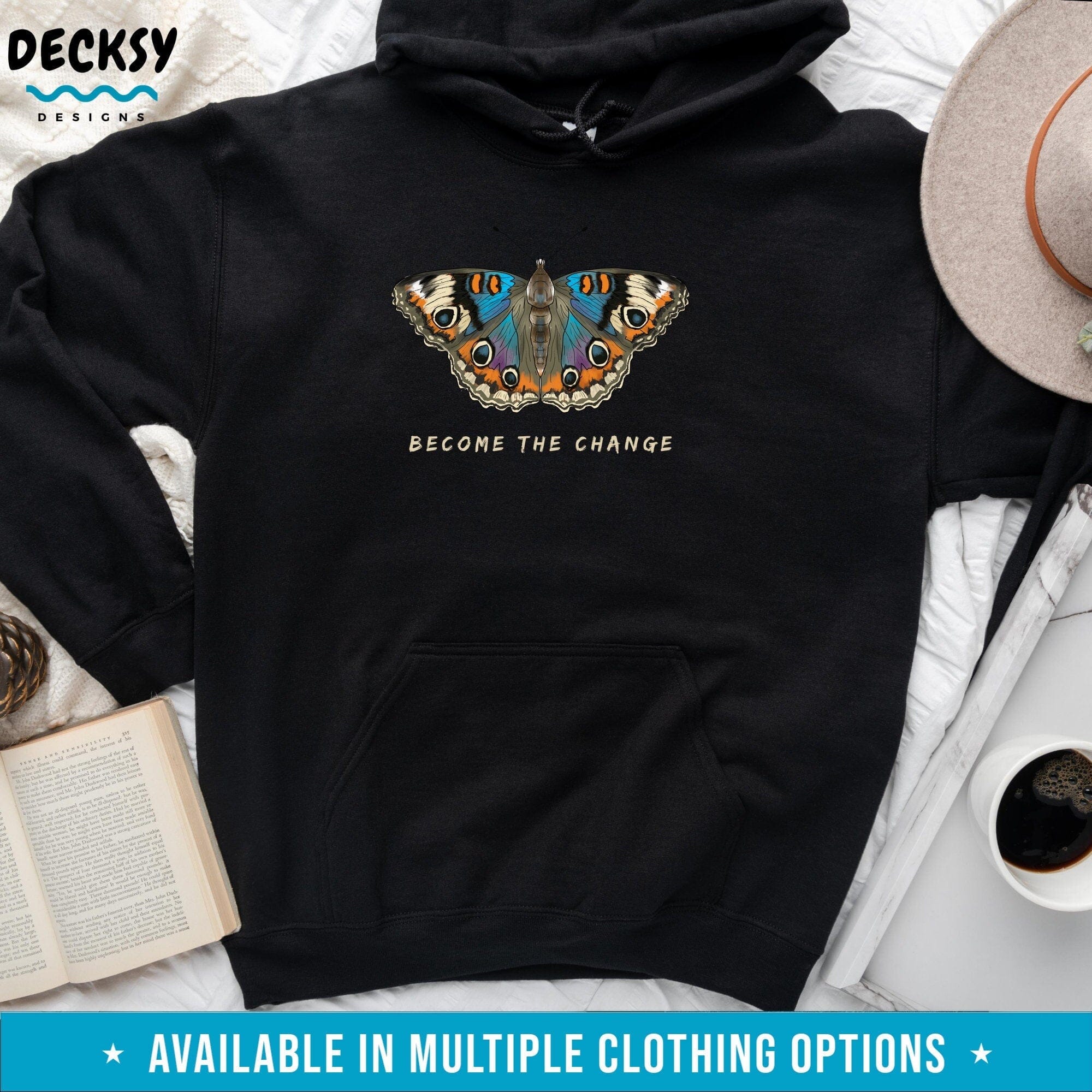 Butterfly Shirt, Positivity Gift Tee-Clothing:Gender-Neutral Adult Clothing:Tops & Tees:T-shirts:Graphic Tees-DecksyDesigns