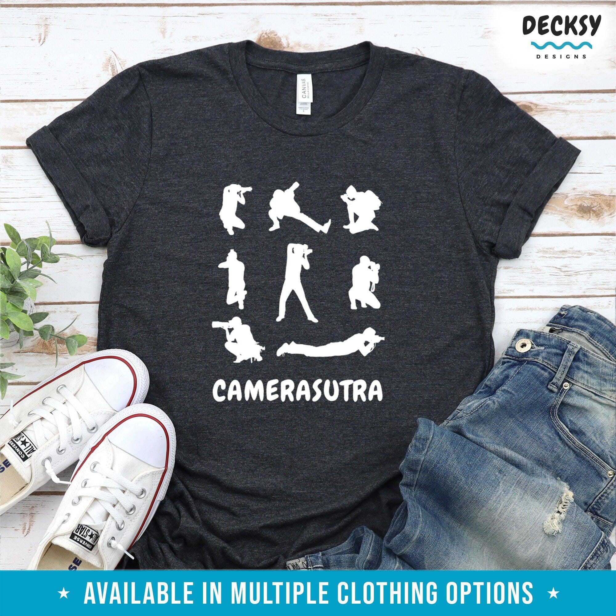 Camerasutra Photographer Shirt, Photography Gift-Clothing:Gender-Neutral Adult Clothing:Tops & Tees:T-shirts:Graphic Tees-DecksyDesigns