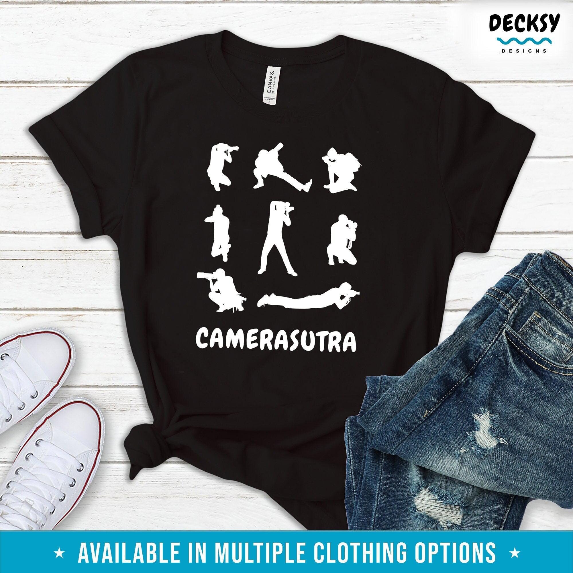 Camerasutra Photographer Shirt, Photography Gift-Clothing:Gender-Neutral Adult Clothing:Tops & Tees:T-shirts:Graphic Tees-DecksyDesigns