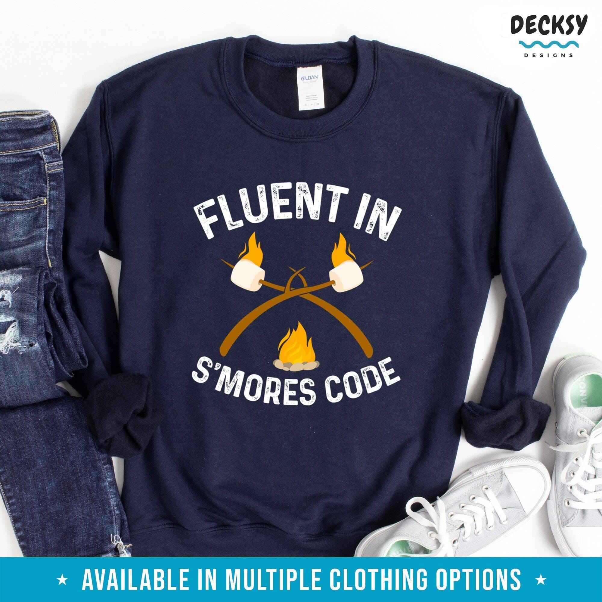 Campfire Gift, Smores Shirt-Clothing:Gender-Neutral Adult Clothing:Tops & Tees:T-shirts:Graphic Tees-DecksyDesigns