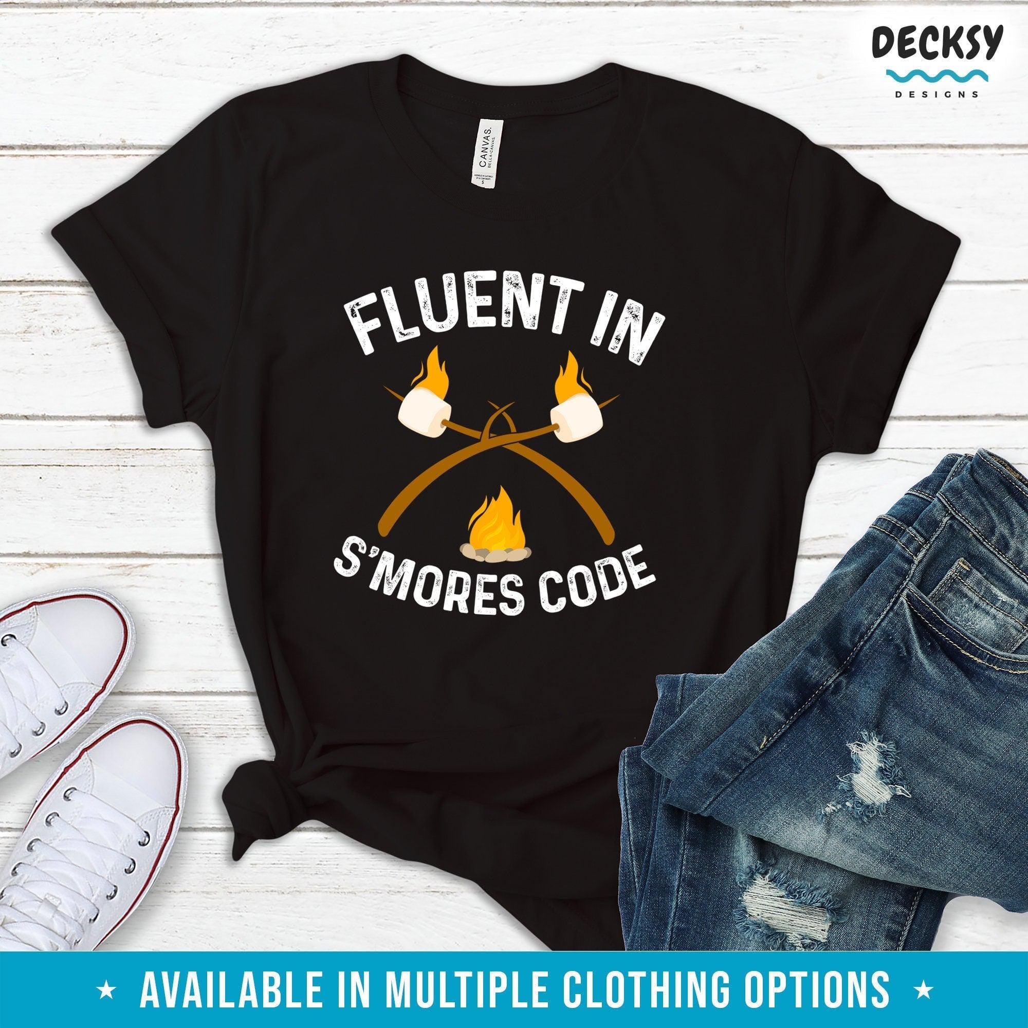 Campfire Gift, Smores Shirt-Clothing:Gender-Neutral Adult Clothing:Tops & Tees:T-shirts:Graphic Tees-DecksyDesigns