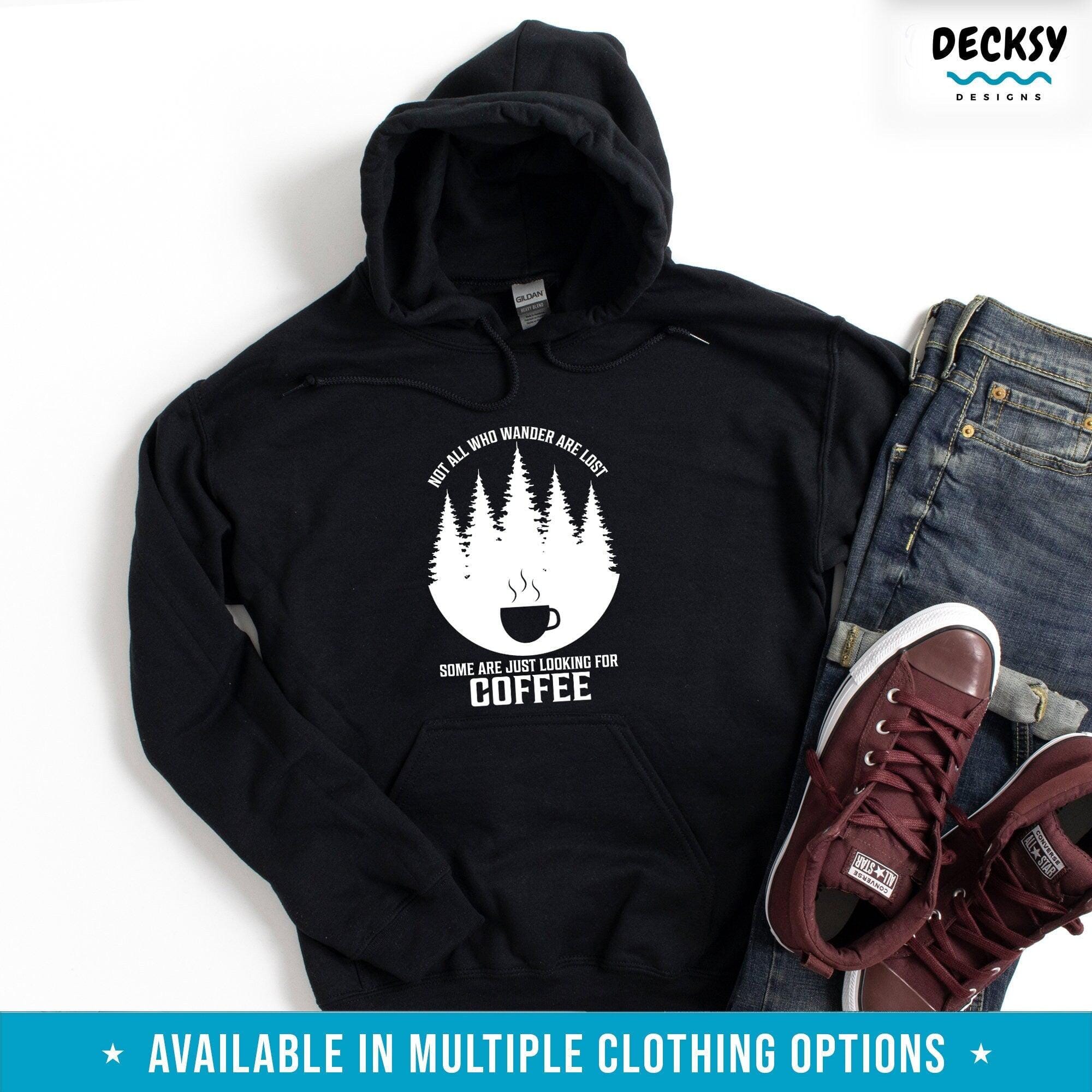 Camping Coffee Tshirt, Camp Gift-Clothing:Gender-Neutral Adult Clothing:Tops & Tees:T-shirts:Graphic Tees-DecksyDesigns