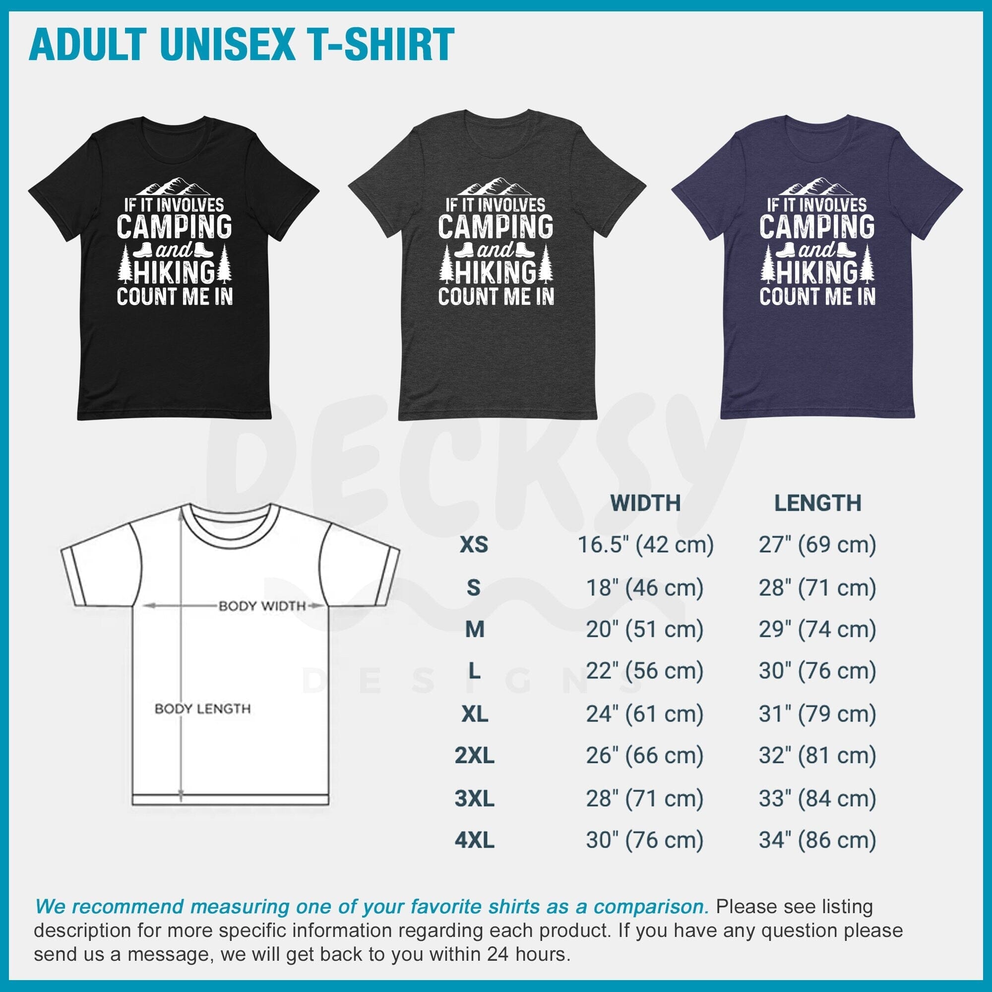 Camping Shirt, Hiking Family Gift-Clothing:Gender-Neutral Adult Clothing:Tops & Tees:T-shirts:Graphic Tees-DecksyDesigns