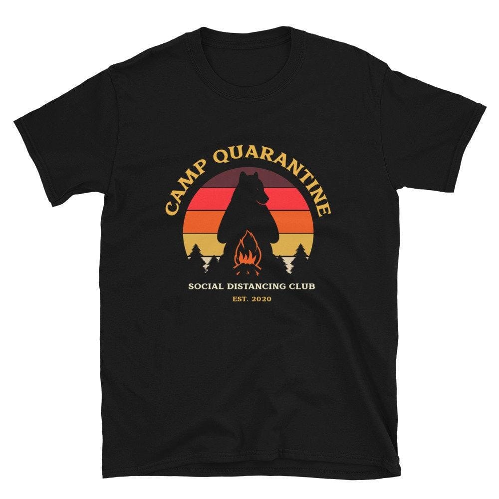 Camping Tshirt, Camp Quarantine Gift-Clothing:Gender-Neutral Adult Clothing:Tops & Tees:T-shirts:Graphic Tees-DecksyDesigns