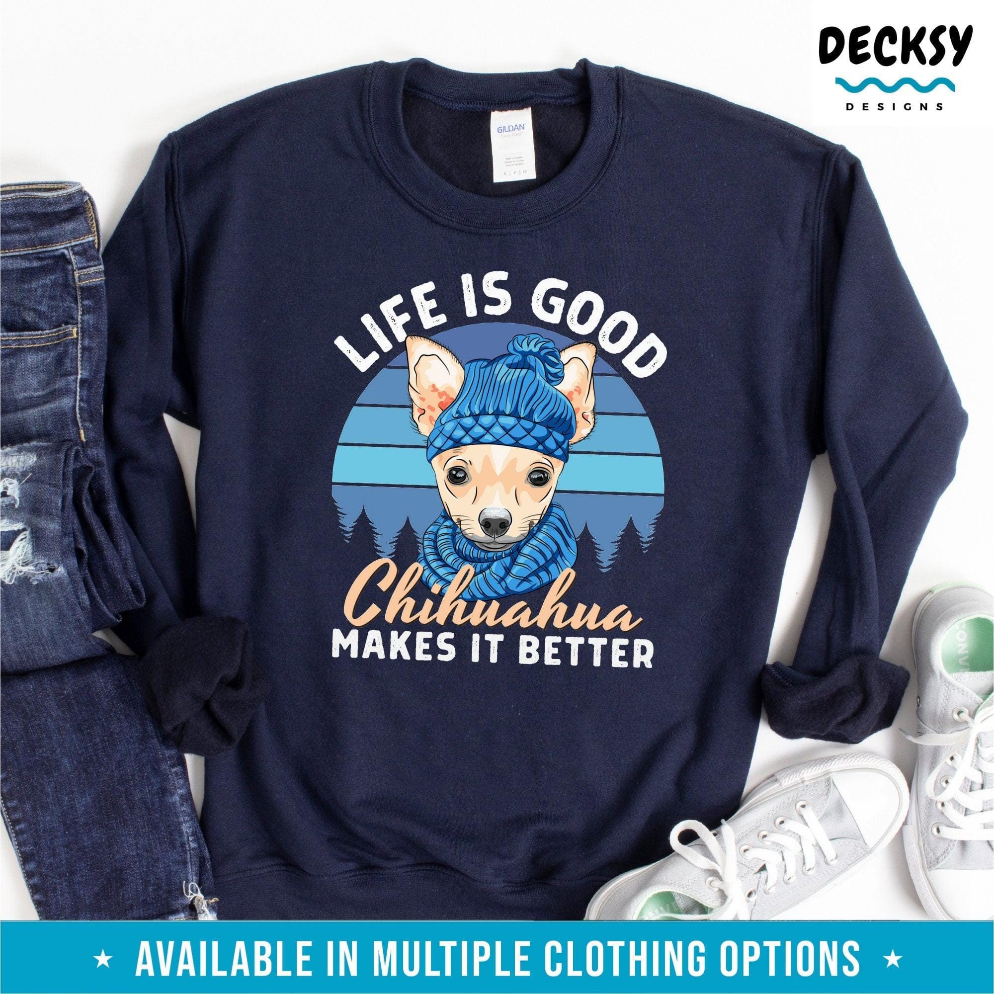 Chihuahua Shirt, Gift for Dog Lover-Clothing:Gender-Neutral Adult Clothing:Tops & Tees:T-shirts:Graphic Tees-DecksyDesigns