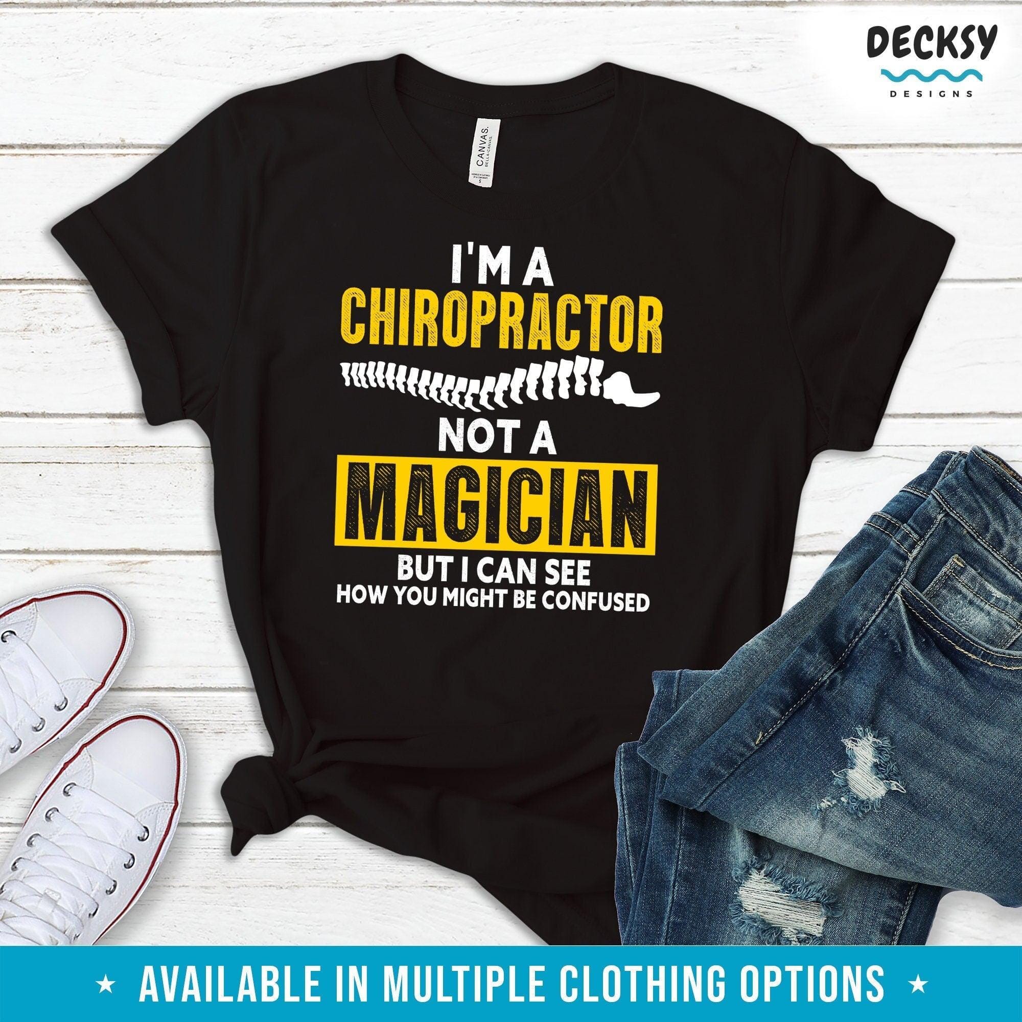 Chiropractor Shirt, Gift for Chiropractic Doctor-Clothing:Gender-Neutral Adult Clothing:Tops & Tees:T-shirts:Graphic Tees-DecksyDesigns