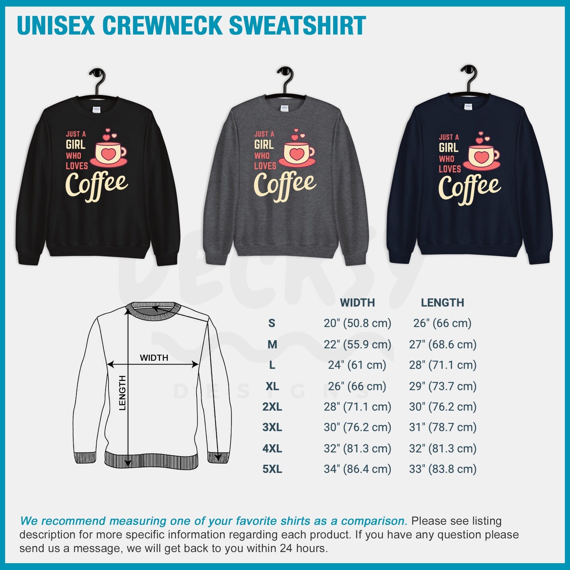 Coffee Lover Shirt, Coffee Sweatshirt Hoodie for Women, Gift for Coffee Enthusiast-Clothing:Gender-Neutral Adult Clothing:Tops & Tees:T-shirts:Graphic Tees-DecksyDesigns