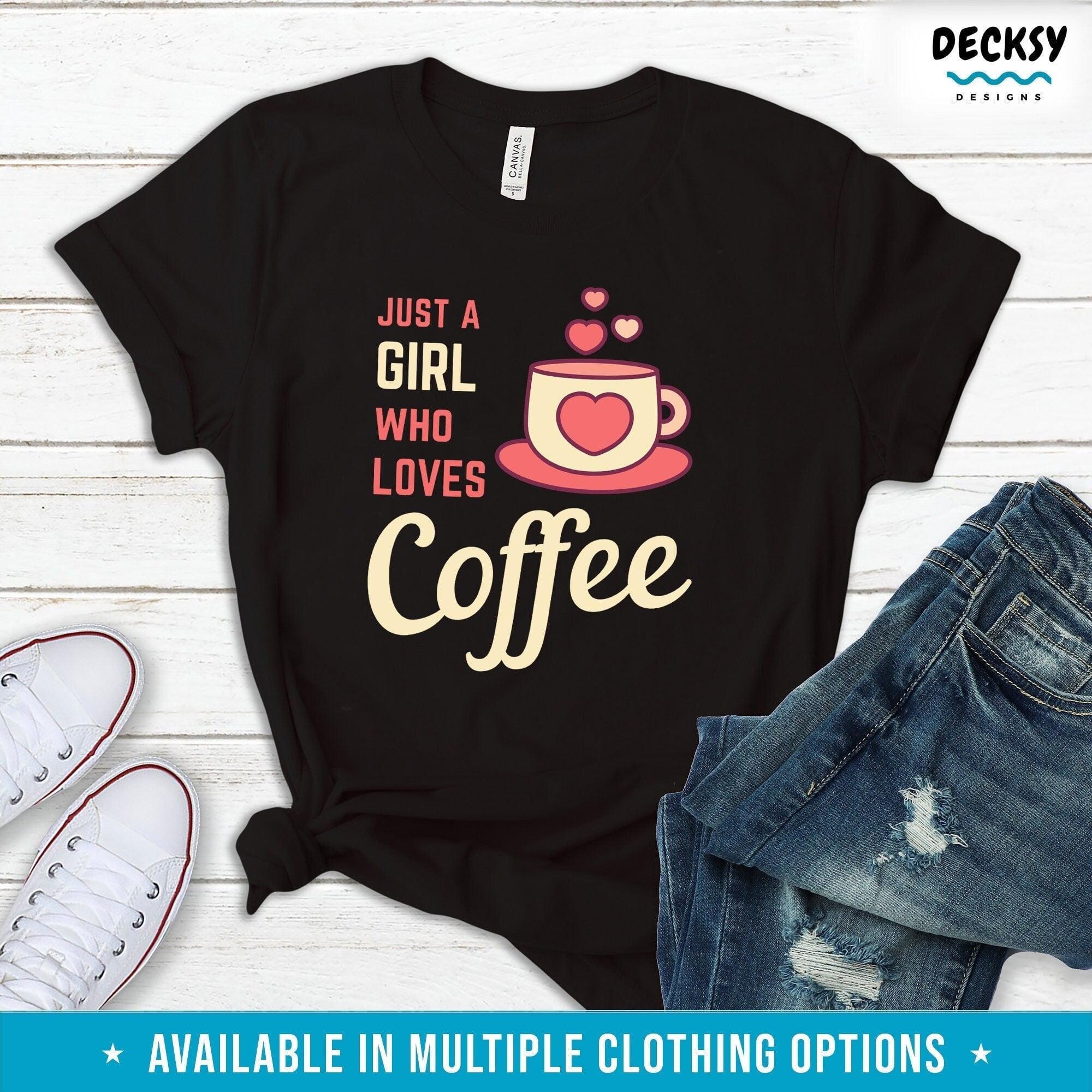 Coffee Lover Shirt, Coffee Sweatshirt Hoodie for Women, Gift for Coffee Enthusiast-Clothing:Gender-Neutral Adult Clothing:Tops & Tees:T-shirts:Graphic Tees-DecksyDesigns