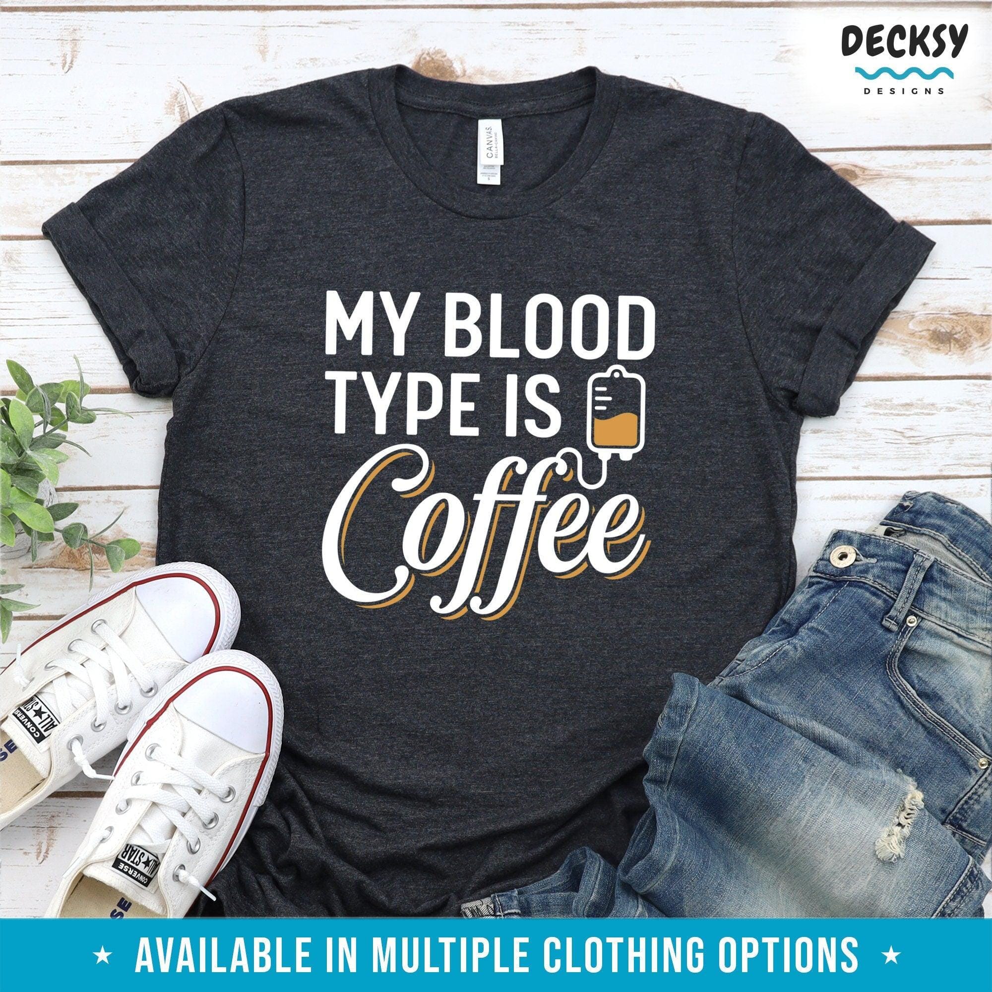 Coffee Sweatshirt, Coffee Lover Gift-Clothing:Gender-Neutral Adult Clothing:Tops & Tees:T-shirts:Graphic Tees-DecksyDesigns