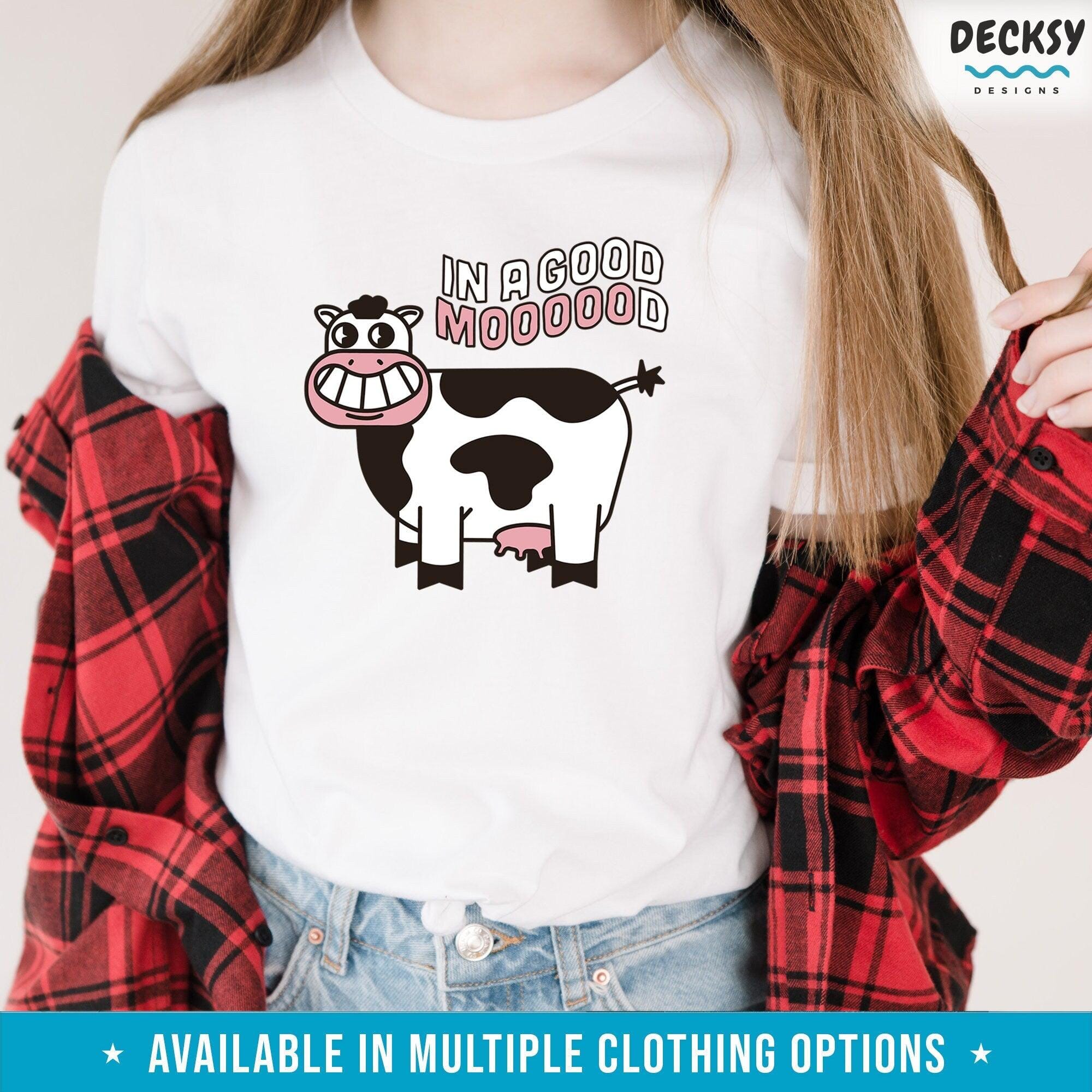 Cow Shirt, Gift For Cow Lover-Clothing:Gender-Neutral Adult Clothing:Tops & Tees:T-shirts:Graphic Tees-DecksyDesigns