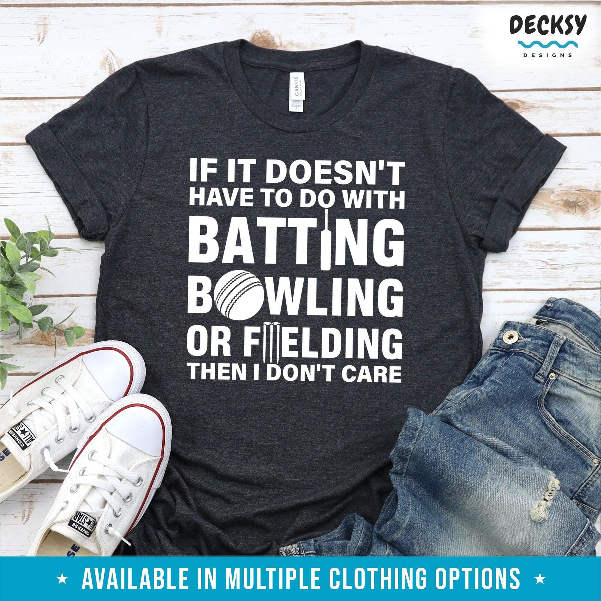 Cricket Player Shirt, Gift For Cricketer, Gift For Cricket Player,-Clothing:Gender-Neutral Adult Clothing:Tops & Tees:T-shirts:Graphic Tees-DecksyDesigns