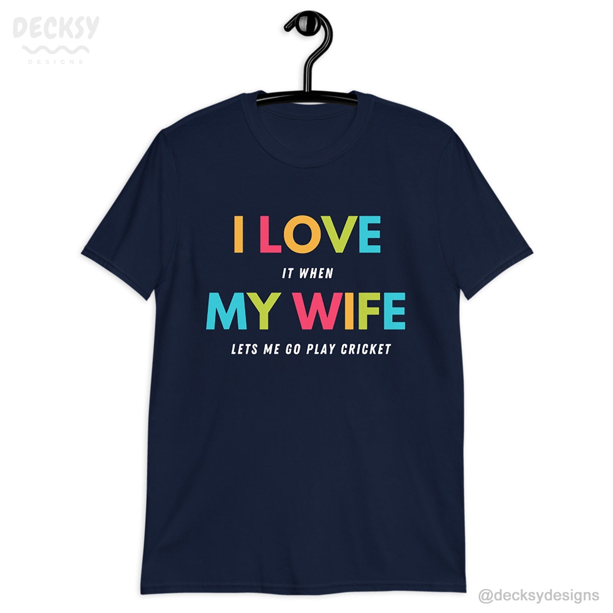 Cricket Player Tshirt, Gift for Husband from Wife-Clothing:Gender-Neutral Adult Clothing:Tops & Tees:T-shirts-DecksyDesigns