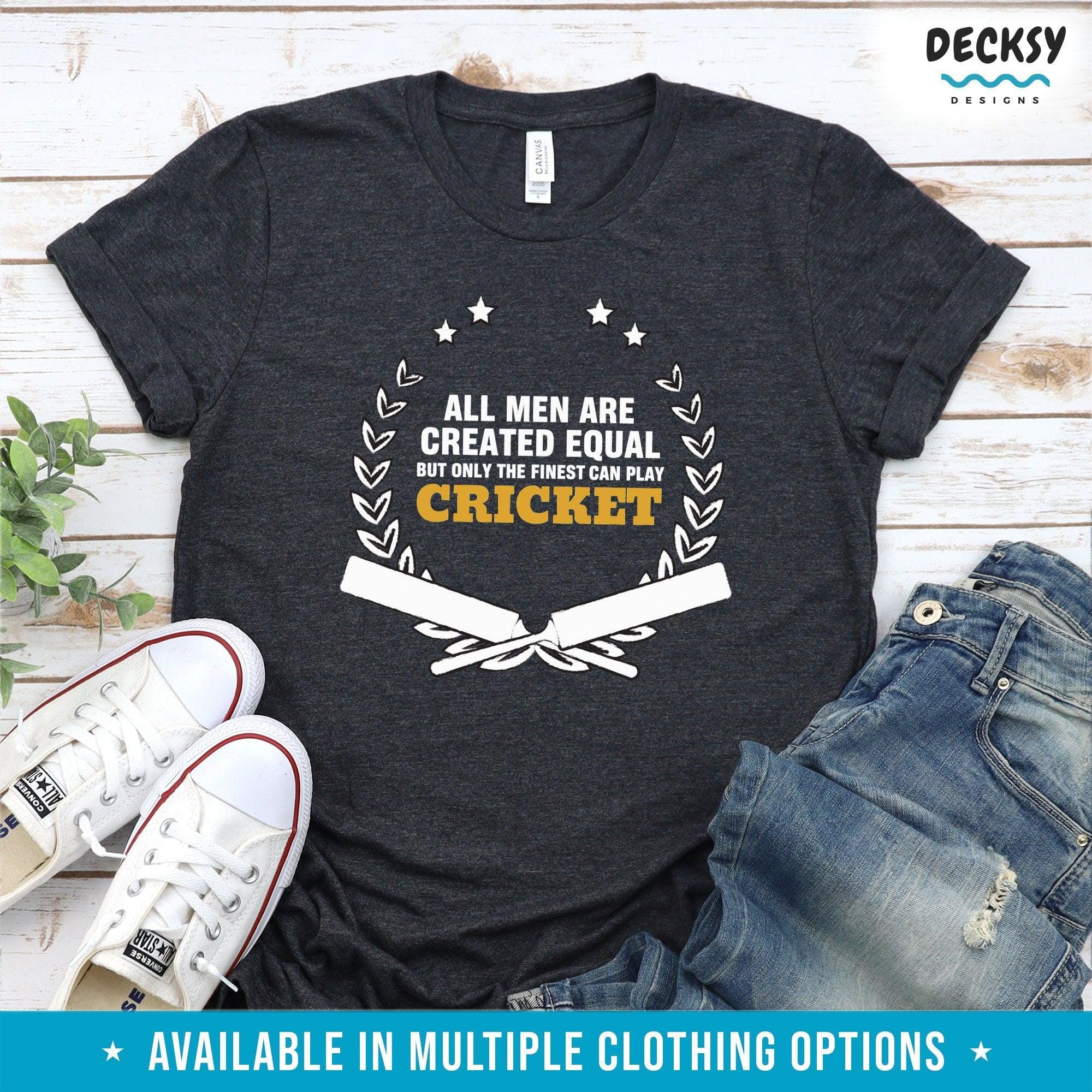 Cricket Shirt Men, Cricket Lover Gift-Clothing:Gender-Neutral Adult Clothing:Tops & Tees:T-shirts:Graphic Tees-DecksyDesigns