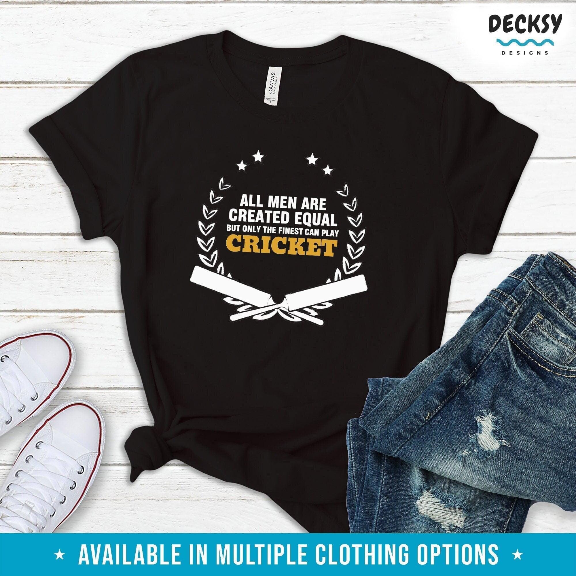 Cricket Shirt Men, Cricket Lover Gift-Clothing:Gender-Neutral Adult Clothing:Tops & Tees:T-shirts:Graphic Tees-DecksyDesigns