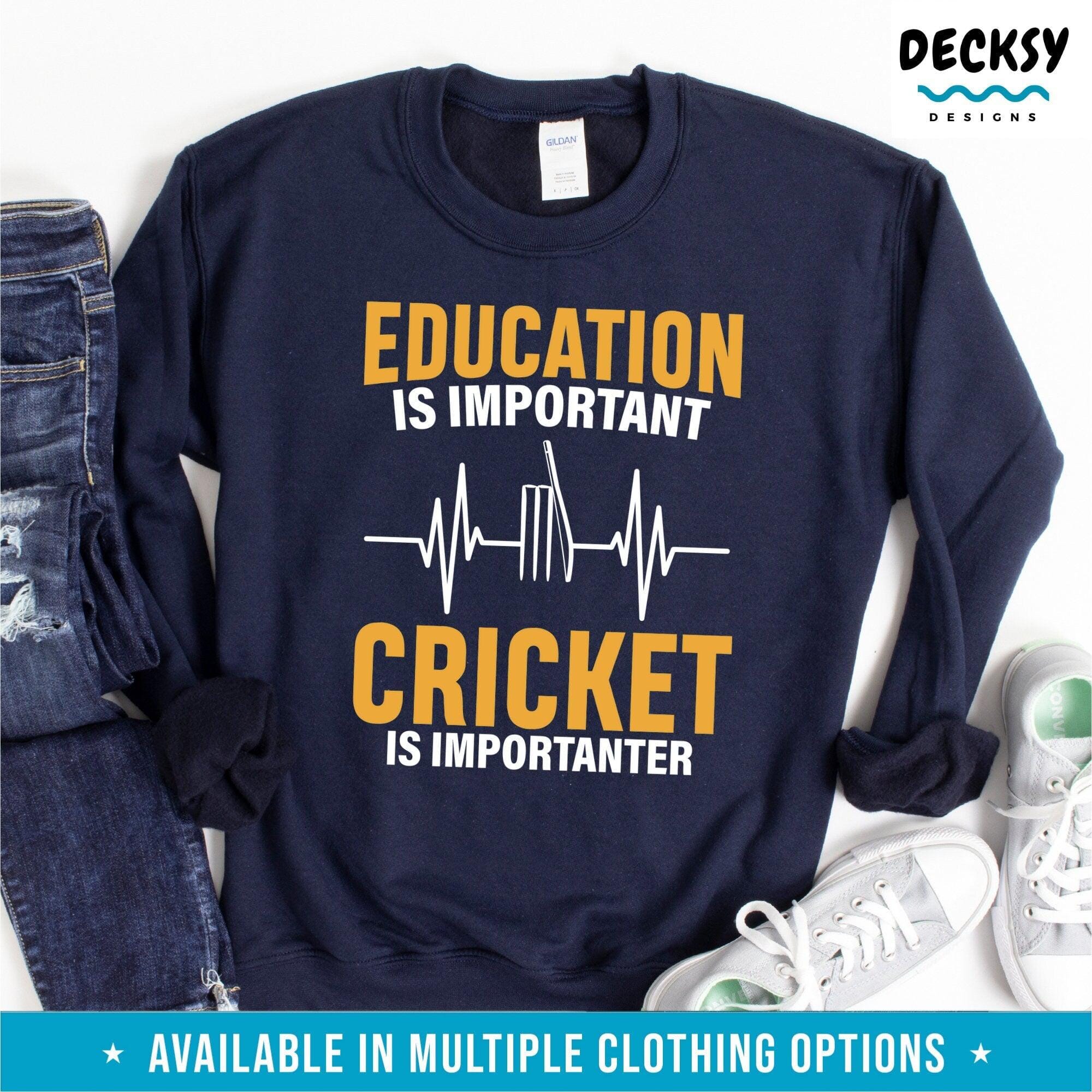 Cricket Tshirt, Sports Lover Gift-Clothing:Gender-Neutral Adult Clothing:Tops & Tees:T-shirts:Graphic Tees-DecksyDesigns