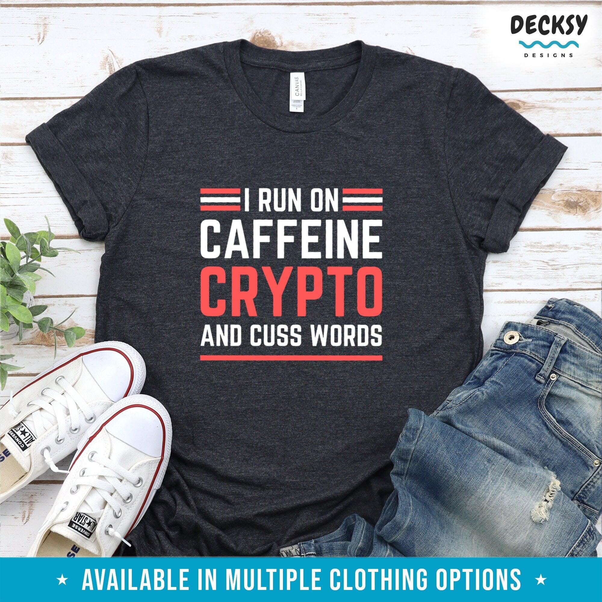 Crypto Shirt, Blockchain and Coffee Lover Gift-Clothing:Gender-Neutral Adult Clothing:Tops & Tees:T-shirts:Graphic Tees-DecksyDesigns