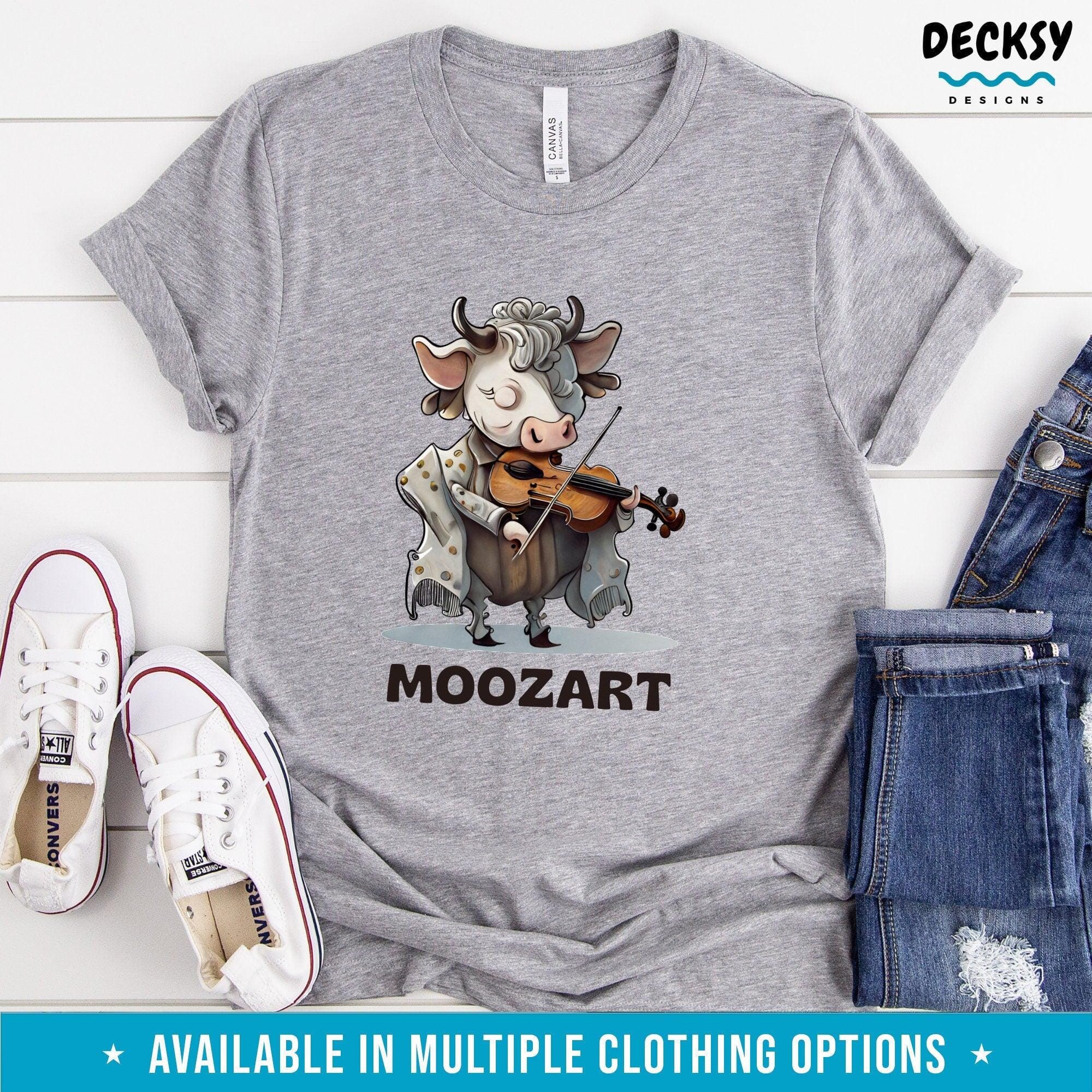 Cute Cow Sweatshirt, Funny Gift For Musician-Clothing:Gender-Neutral Adult Clothing:Tops & Tees:T-shirts:Graphic Tees-DecksyDesigns