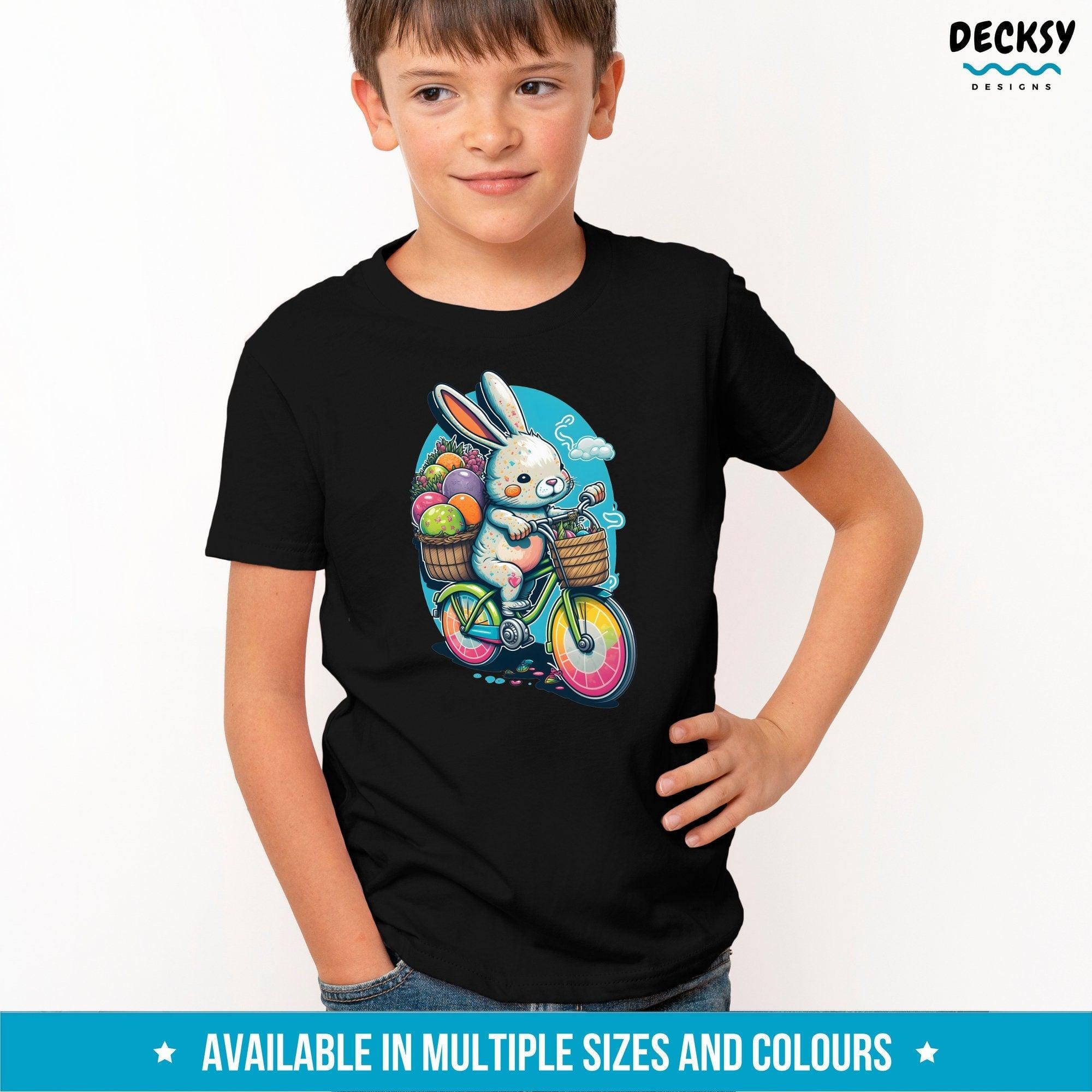 Cute Easter Bunny Tshirt for Kids, Easter Egg Hunt Gift-Clothing:Gender-Neutral Adult Clothing:Tops & Tees:T-shirts:Graphic Tees-DecksyDesigns