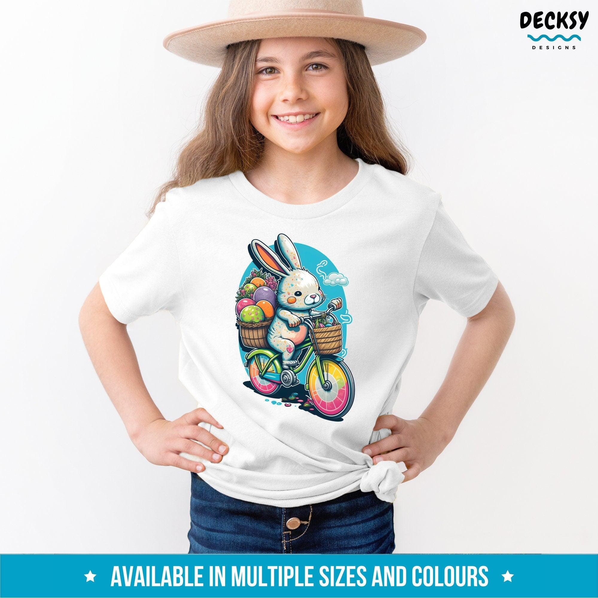 Cute Easter Bunny Tshirt for Kids, Easter Egg Hunt Gift-Clothing:Gender-Neutral Adult Clothing:Tops & Tees:T-shirts:Graphic Tees-DecksyDesigns